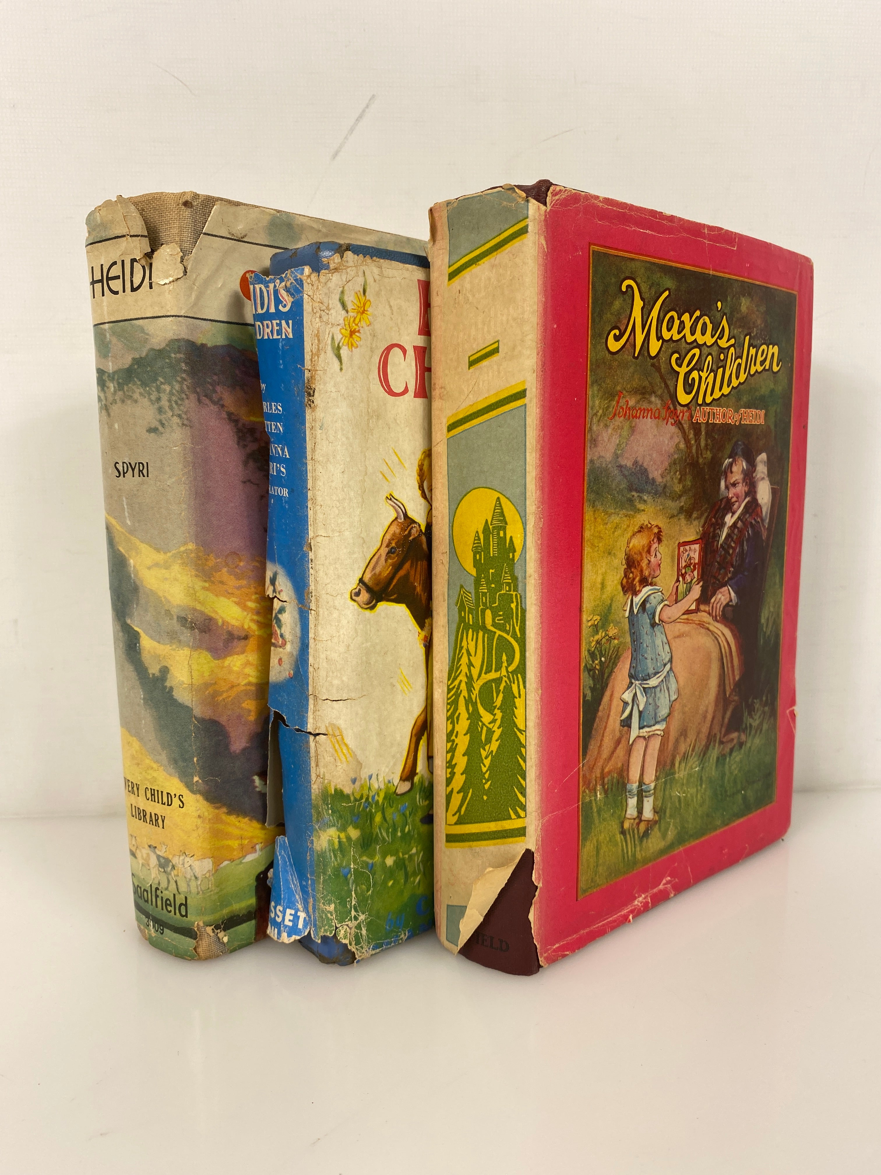 Lot of 3: Heidi/Heidi's Children/Maxa's Children Spyri/Tritten 1926-43 HCDJ