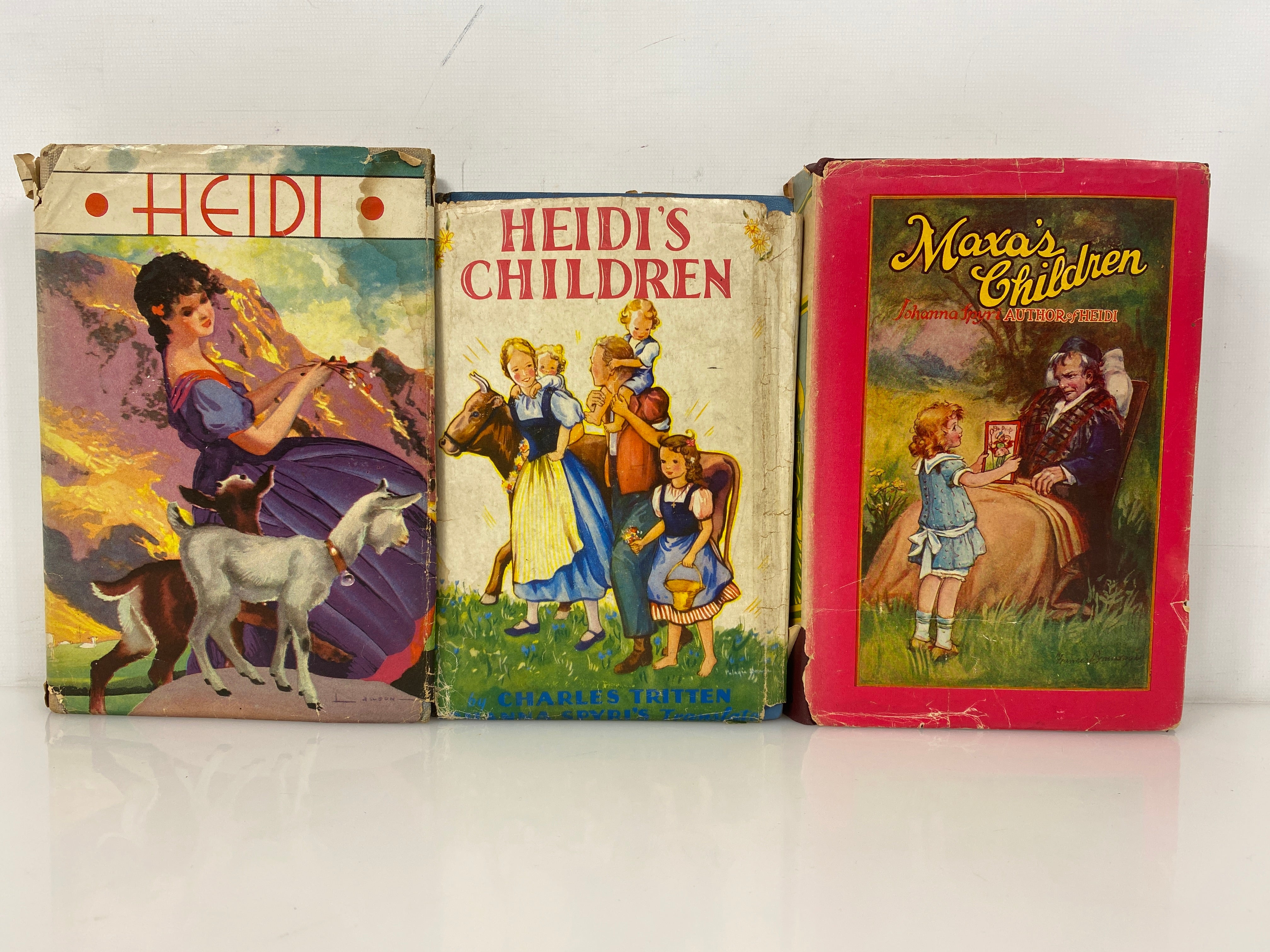 Lot of 3: Heidi/Heidi's Children/Maxa's Children Spyri/Tritten 1926-43 HCDJ