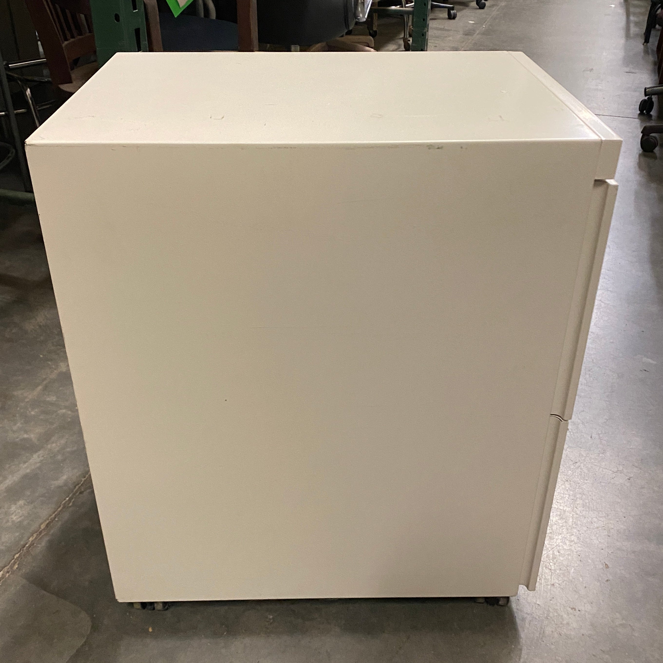 Beige 2 Drawer Mobile File Cabinet