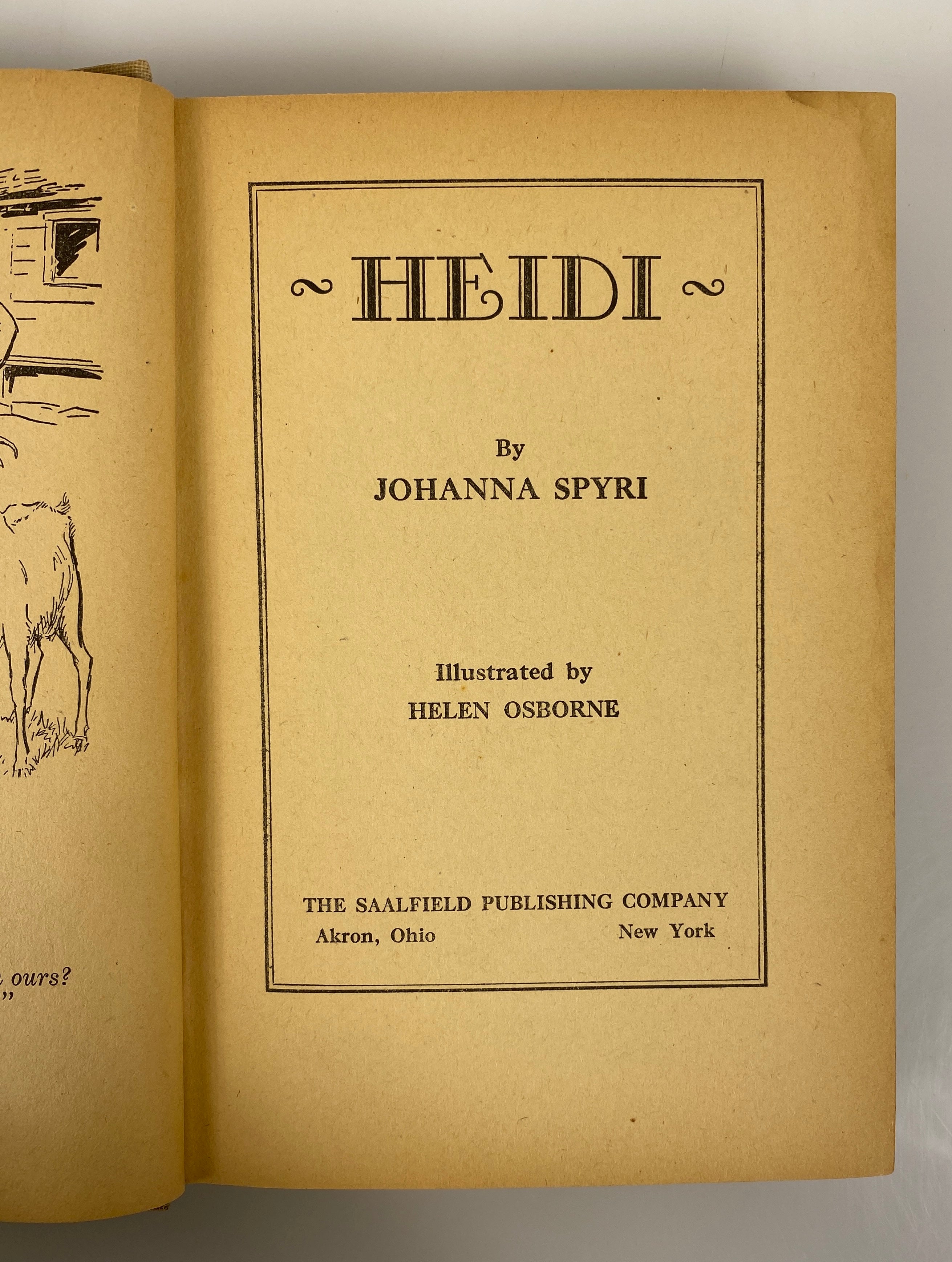 Lot of 3: Heidi/Heidi's Children/Maxa's Children Spyri/Tritten 1926-43 HCDJ