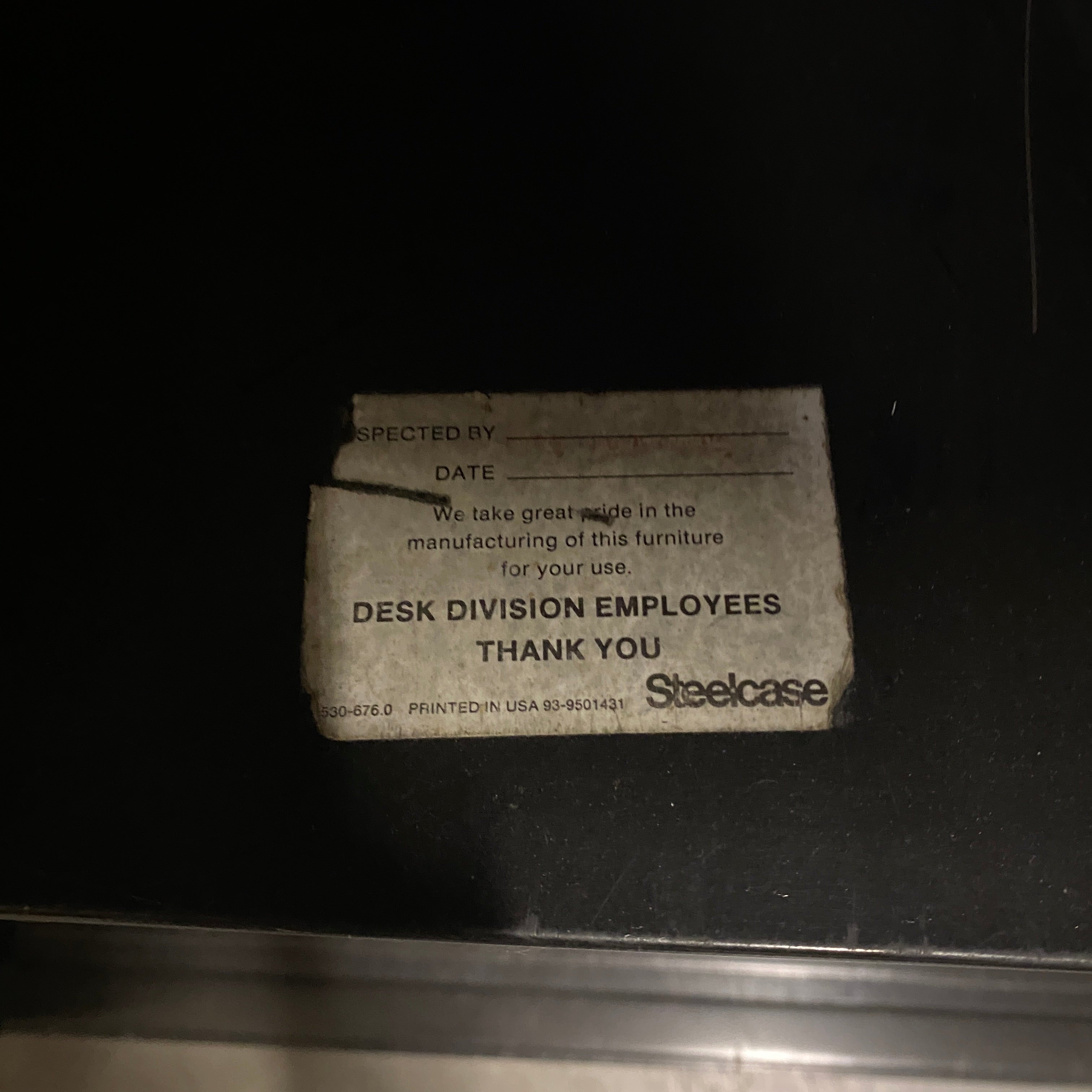 Steelcase 3 Layer Black Shelf