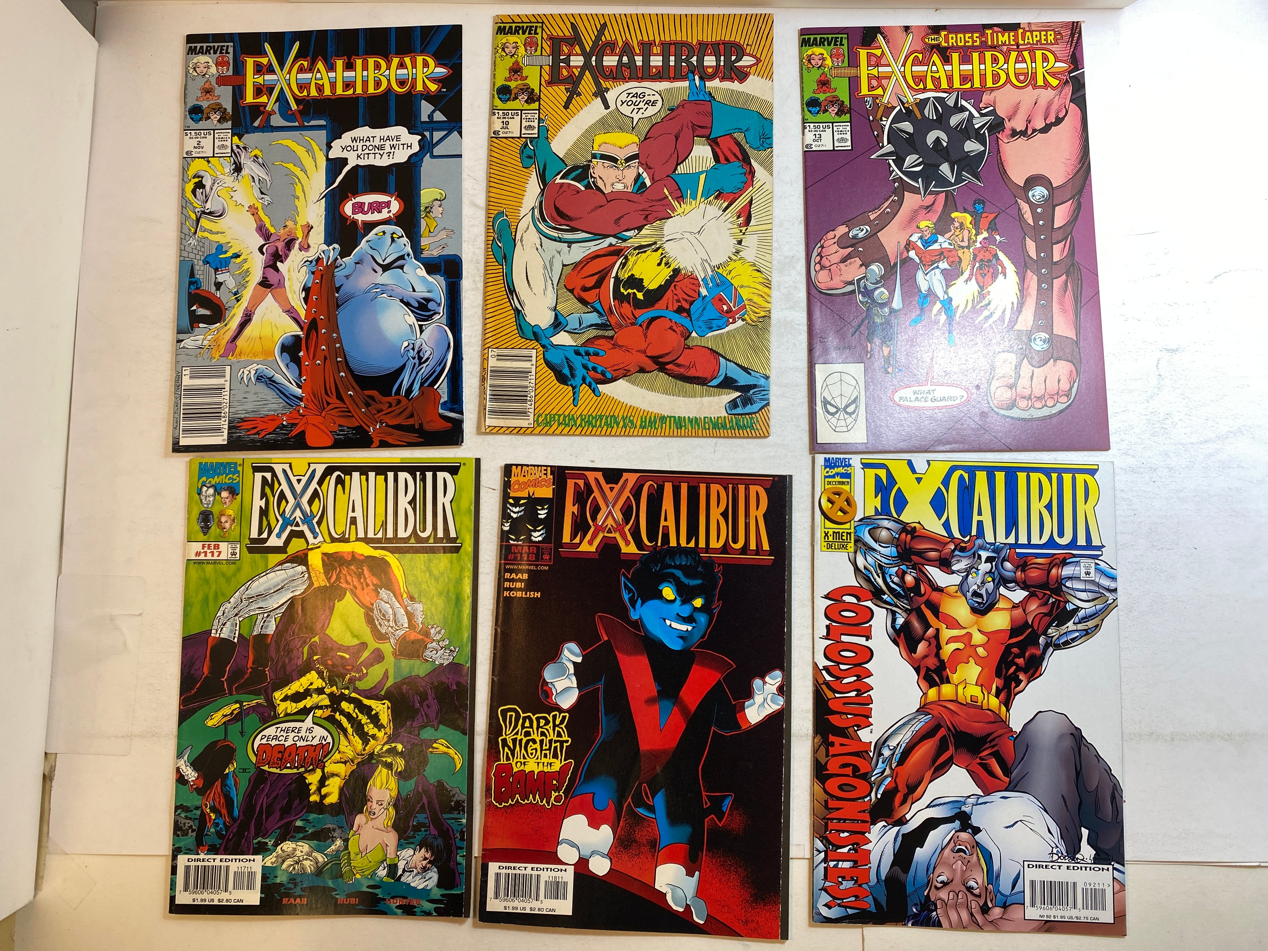 Lot of 6 Excalibur Marvel Comics 1988-1998