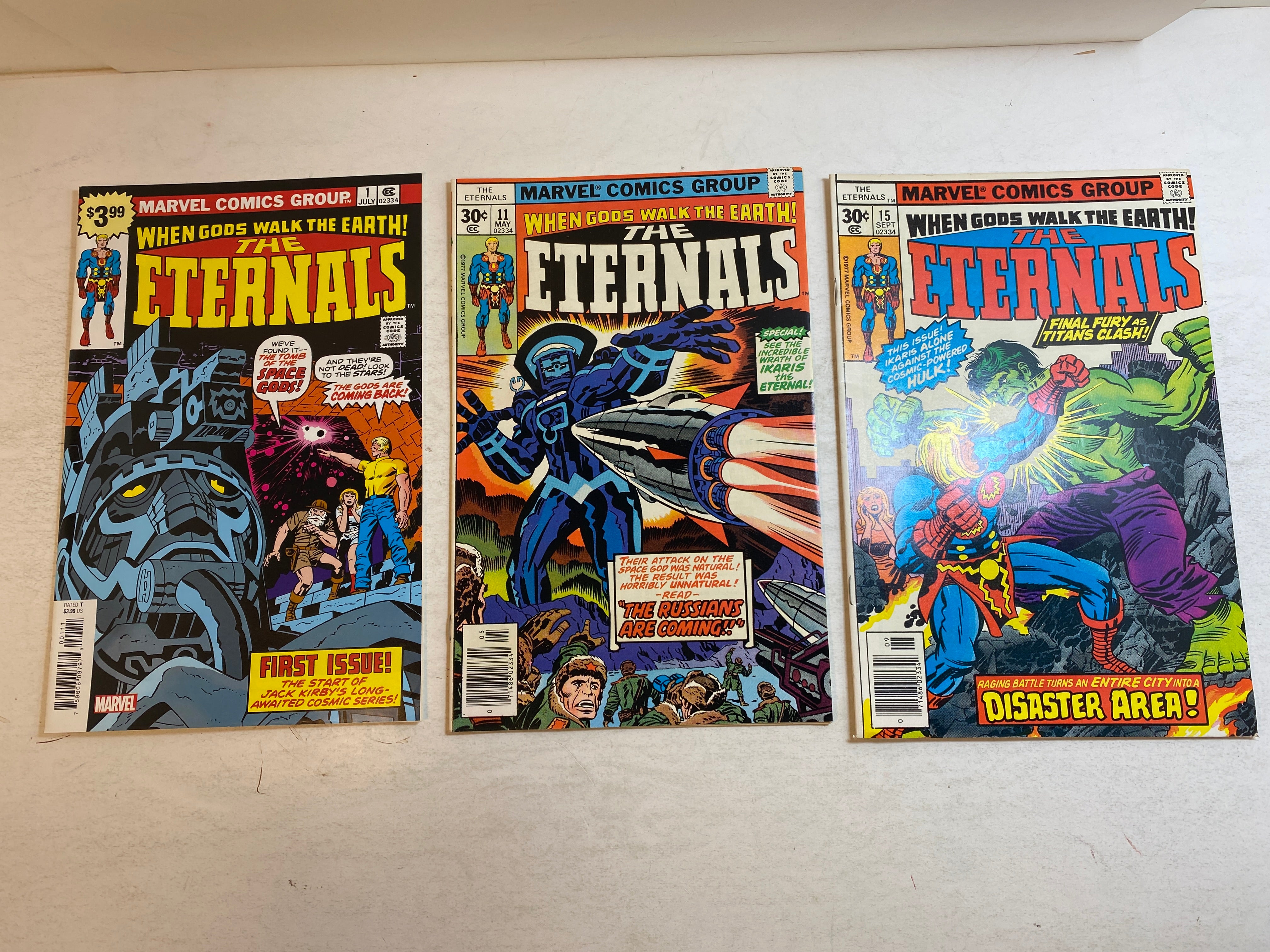 Lot of 3 Eternals Marvel Comics 1977-2020