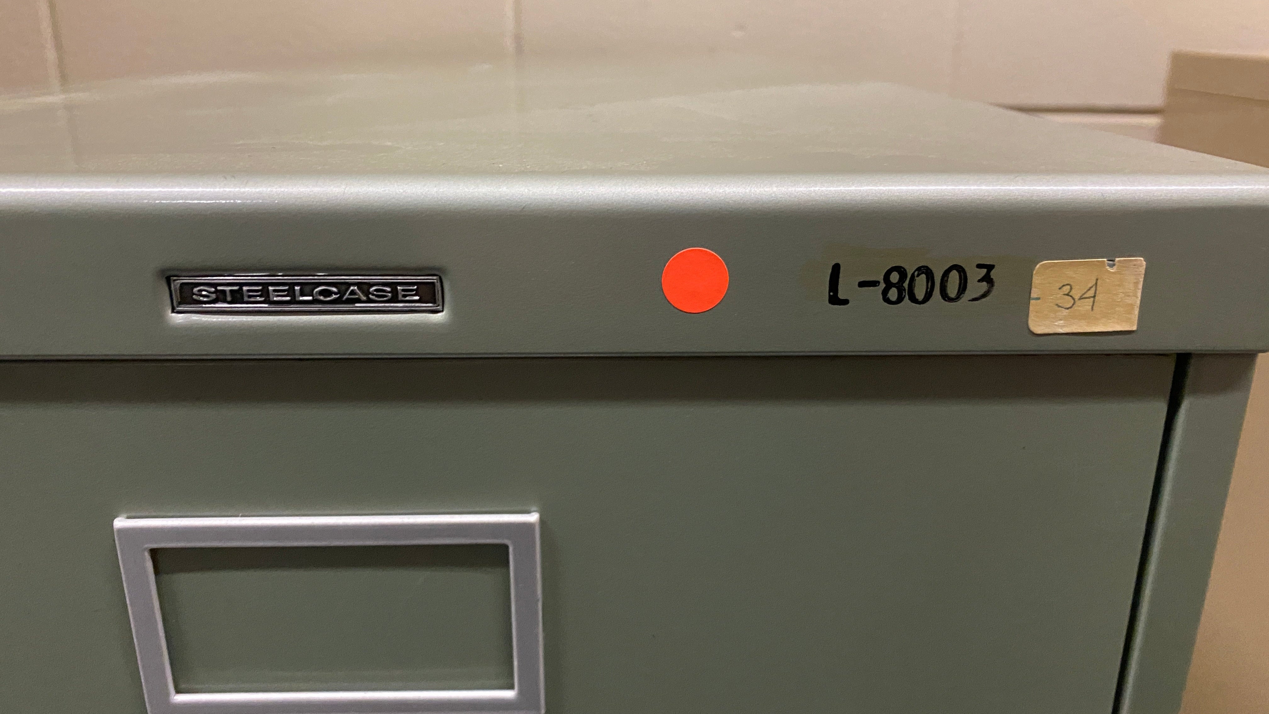 Steelcase #L-8003 5 Drawer Green File Cabinet