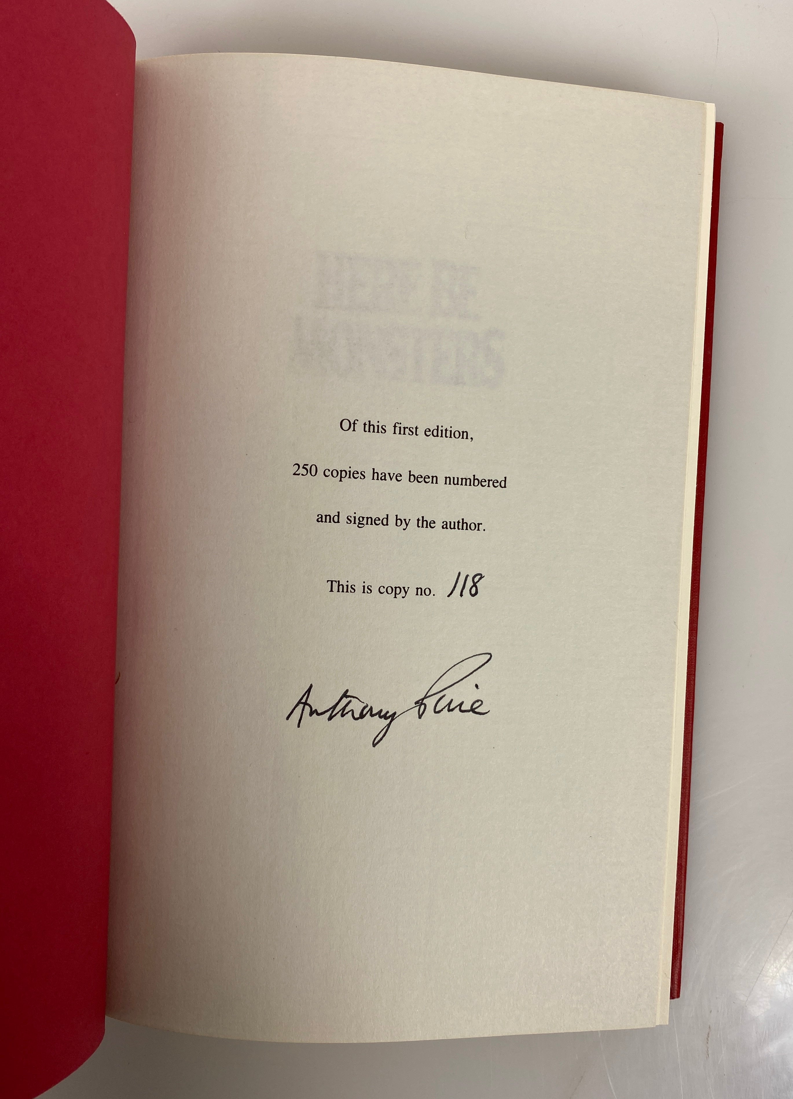 2 Vols: Here Be Monsters/For the Good of the State (Unopened) Ltd Eds/Slipcase