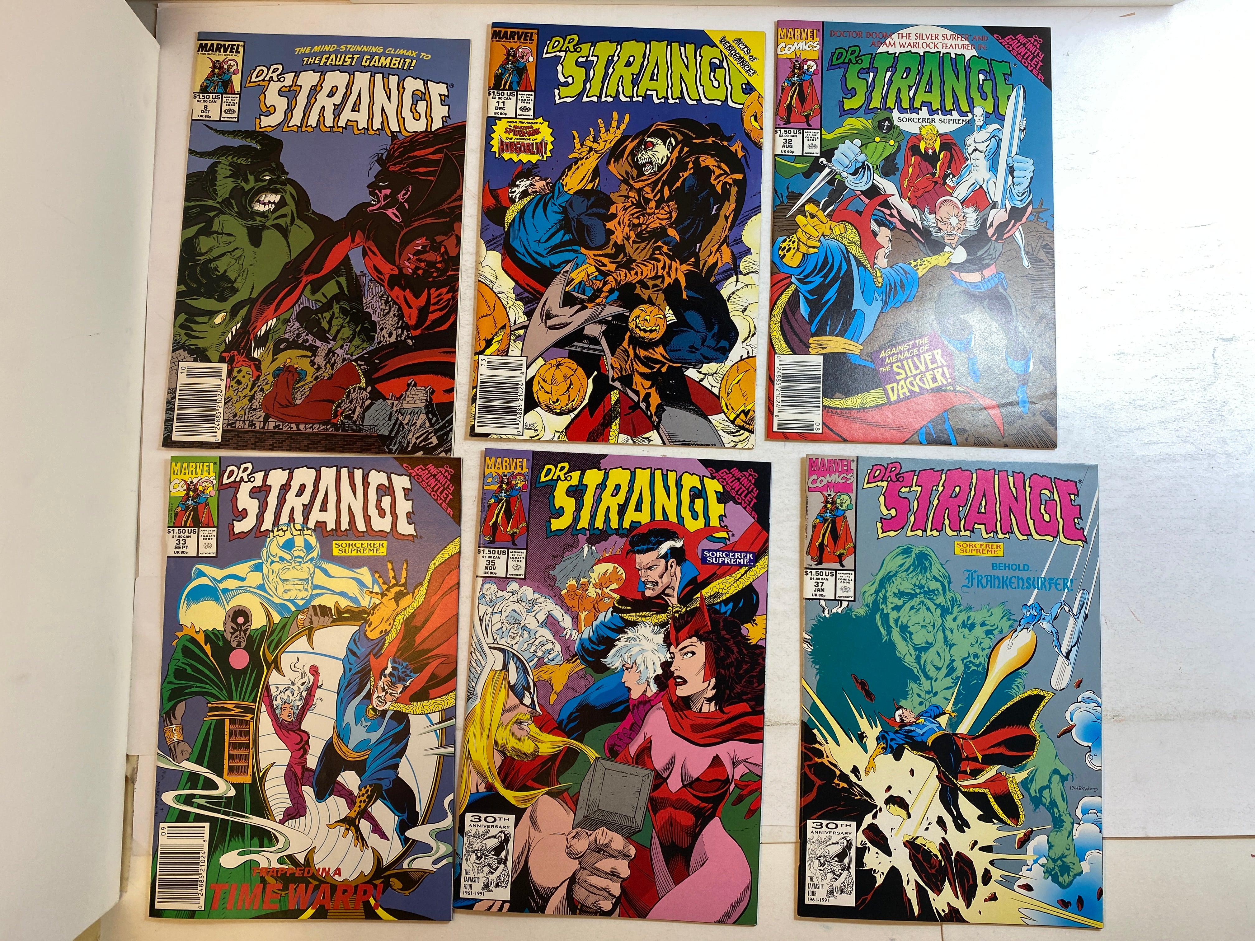 Lot of 6 Dr. Strange Marvel Comics 1989-1991