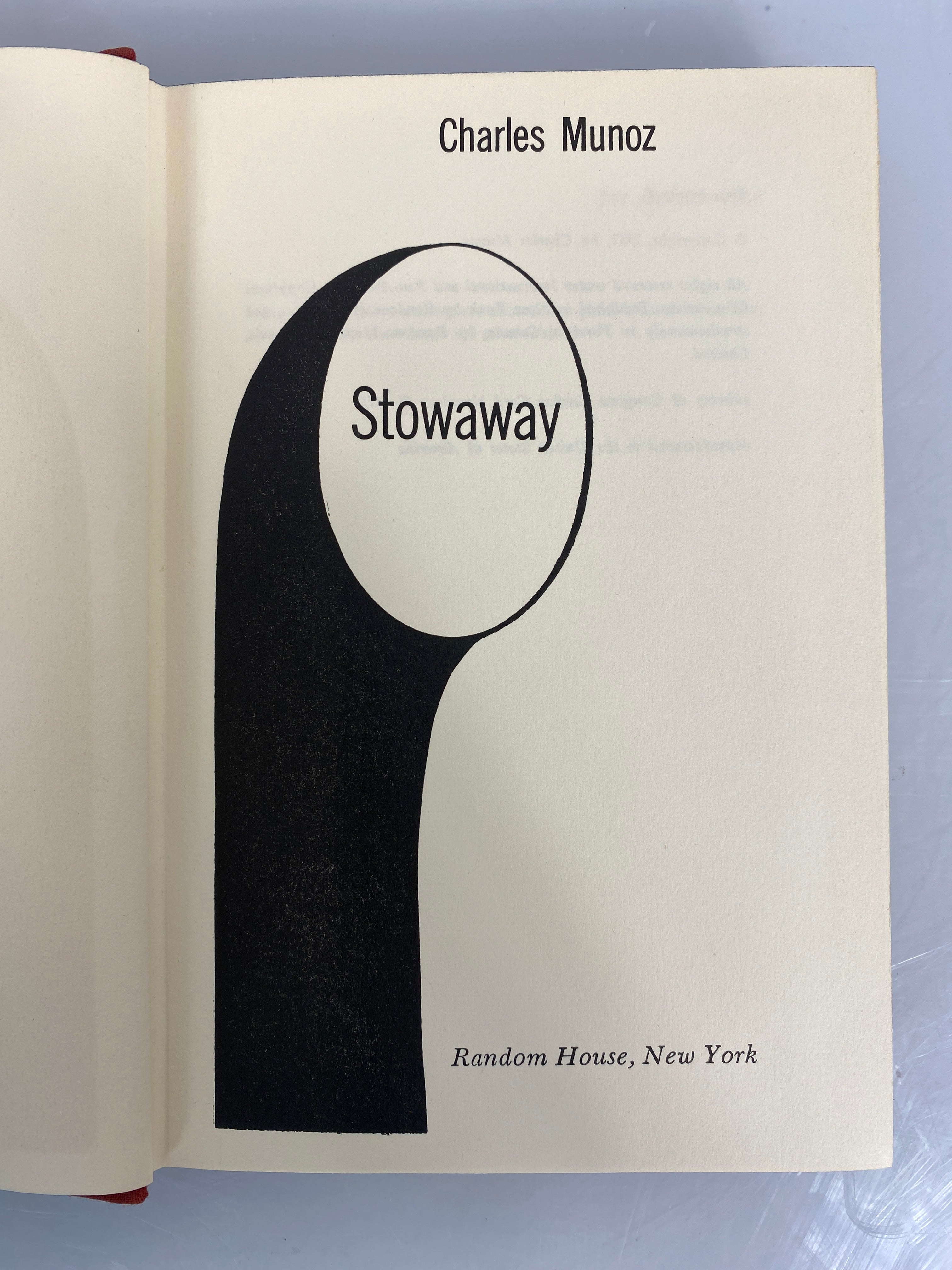Stowaway by Charles Munoz 1957 First Printing Vintage HC DJ