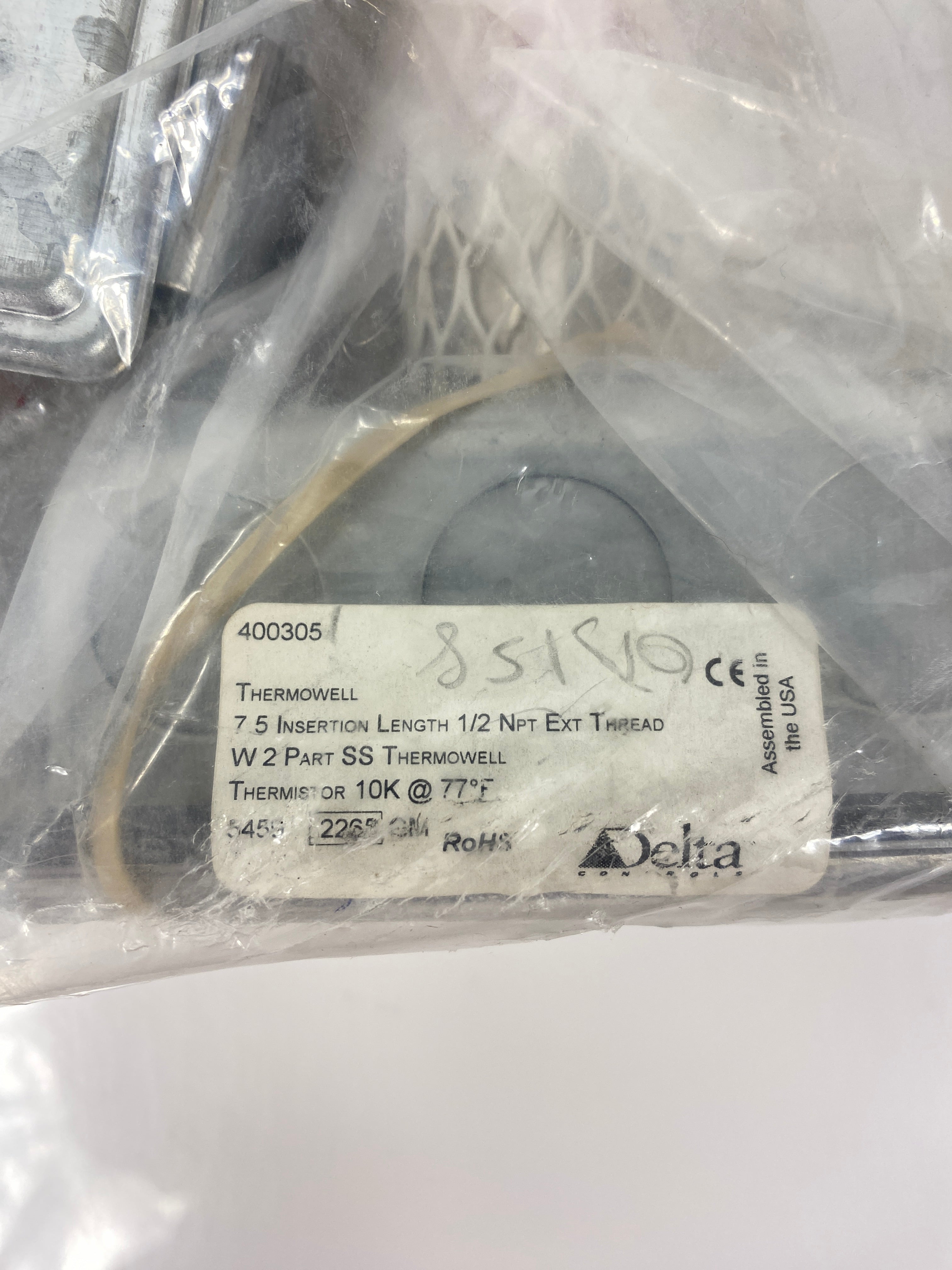 Delta Sensor Immersion W 2 Part SS Thermowell