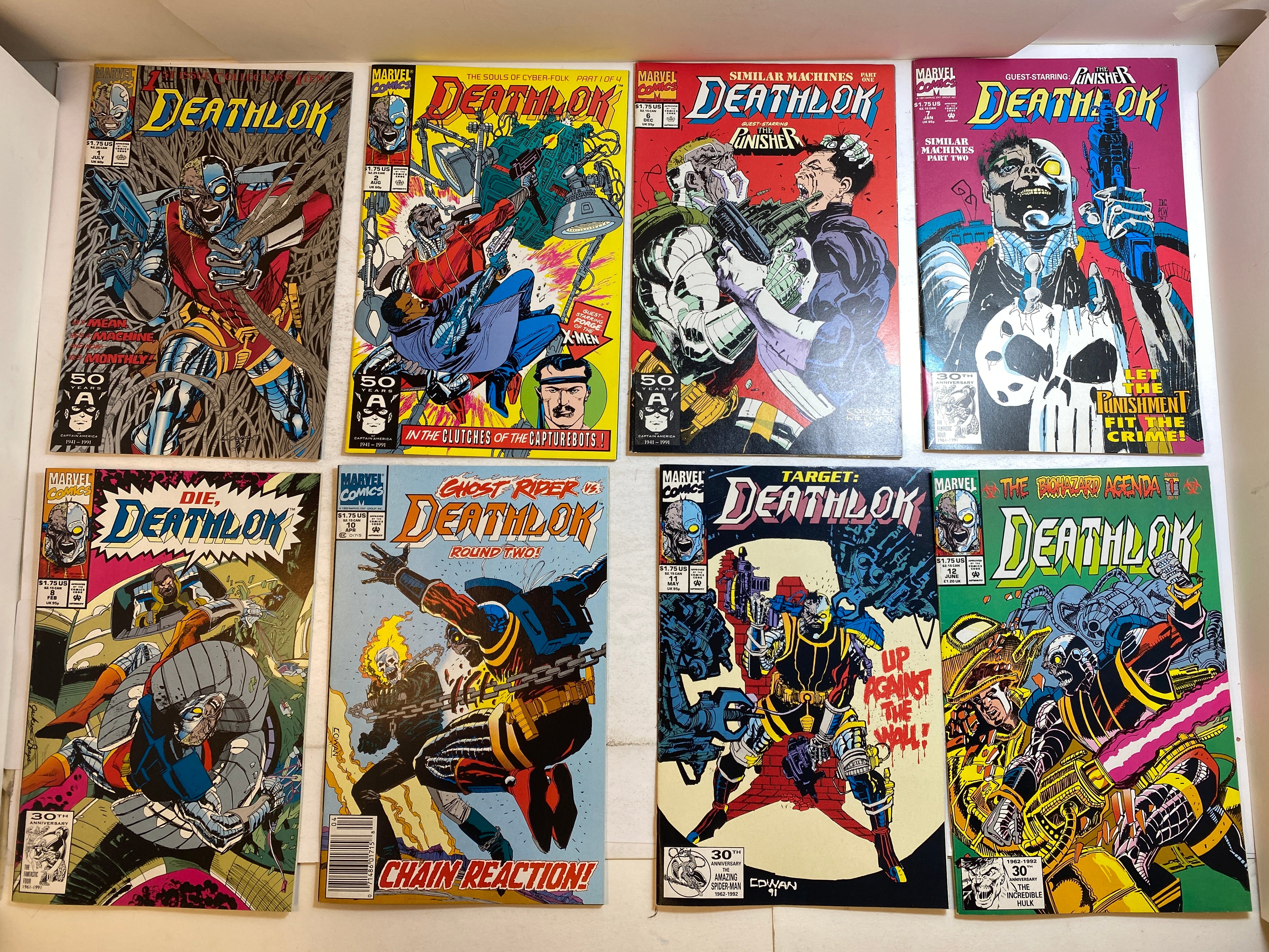 Lot of 15 Deathlok Marvel Comics 1991-1993