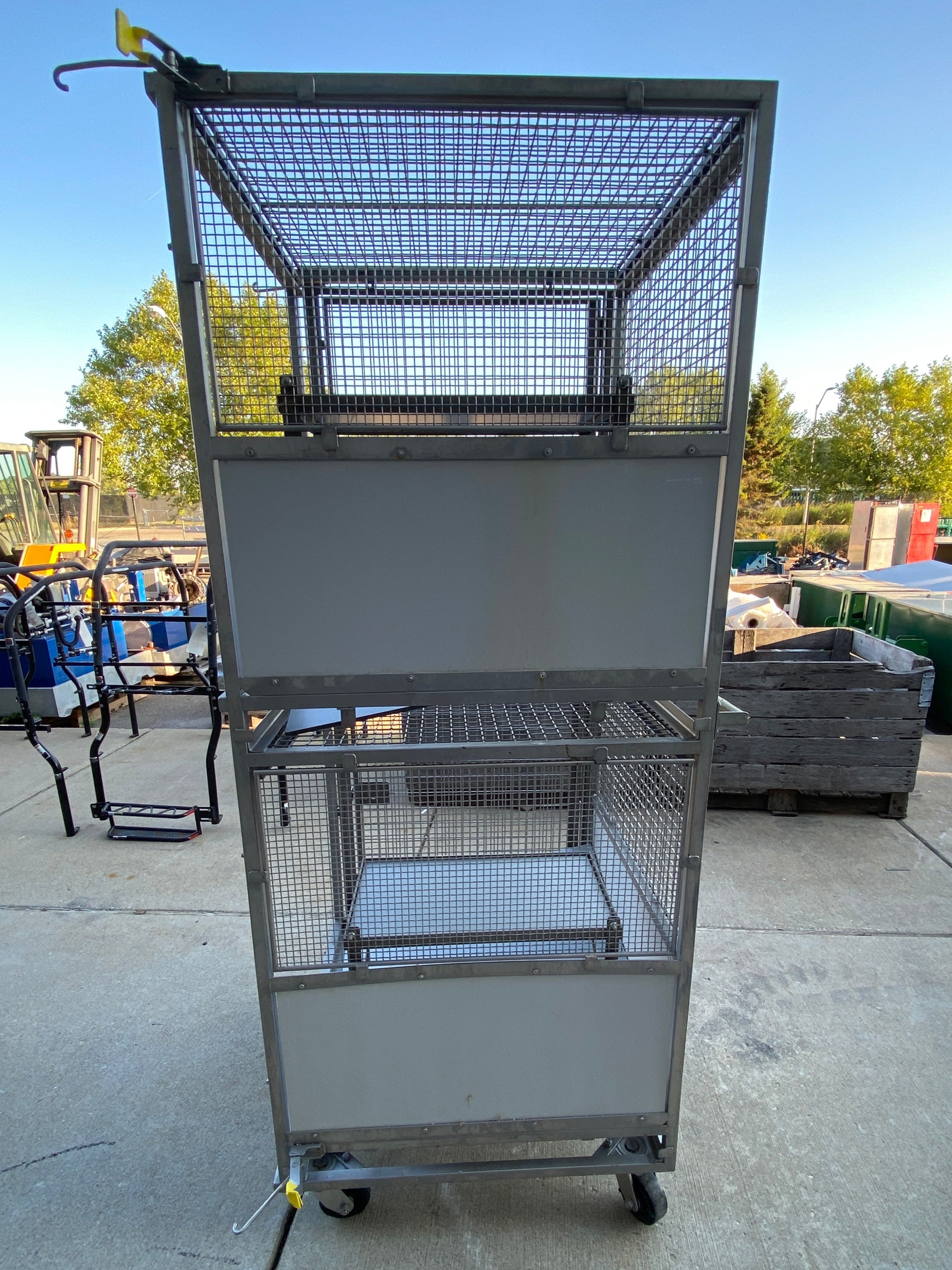 2 Compartment Stacked Cat/Animal Cages