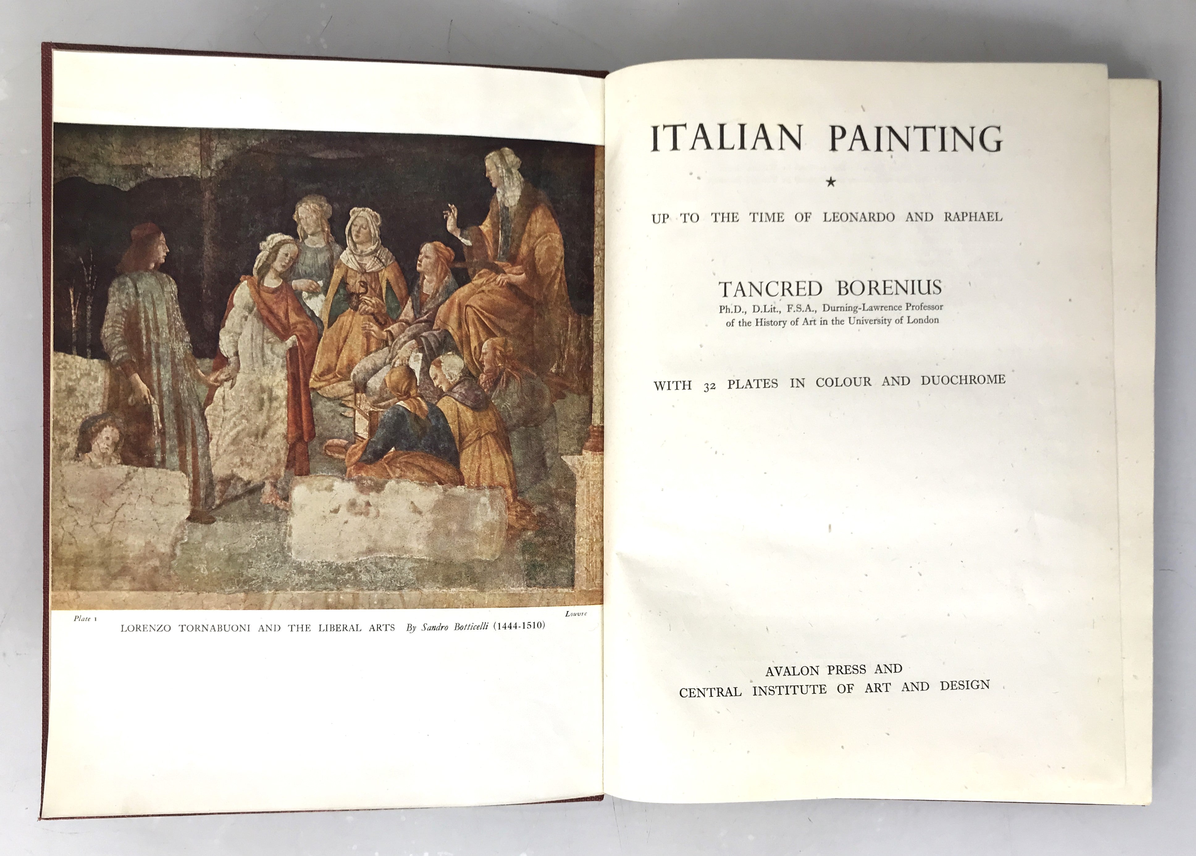 Italian Painting up to Leonardo & Raphael by Tancred Borenius 1945 HC DJ