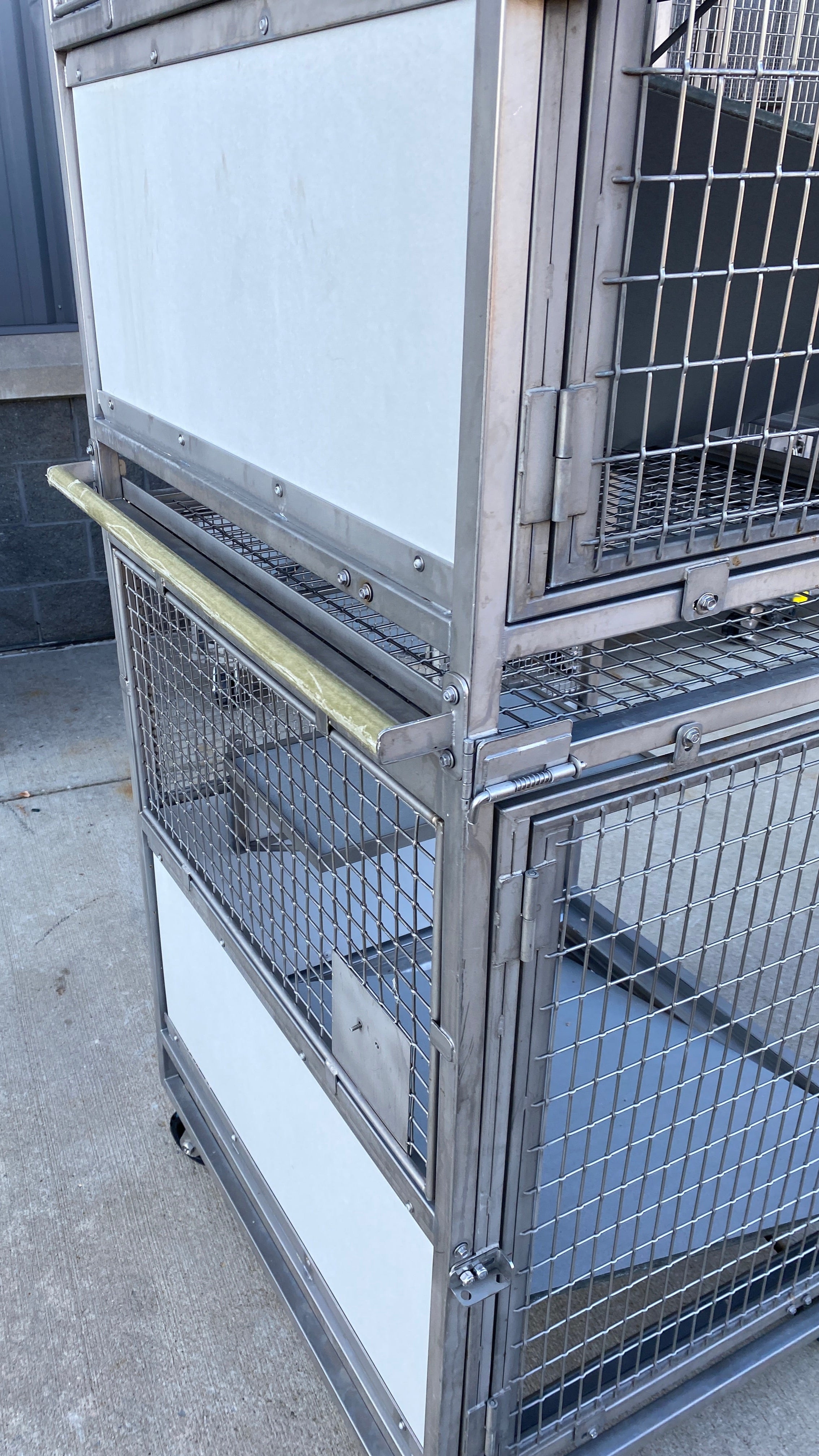 2 Compartment Stacked Cat/Animal Cages