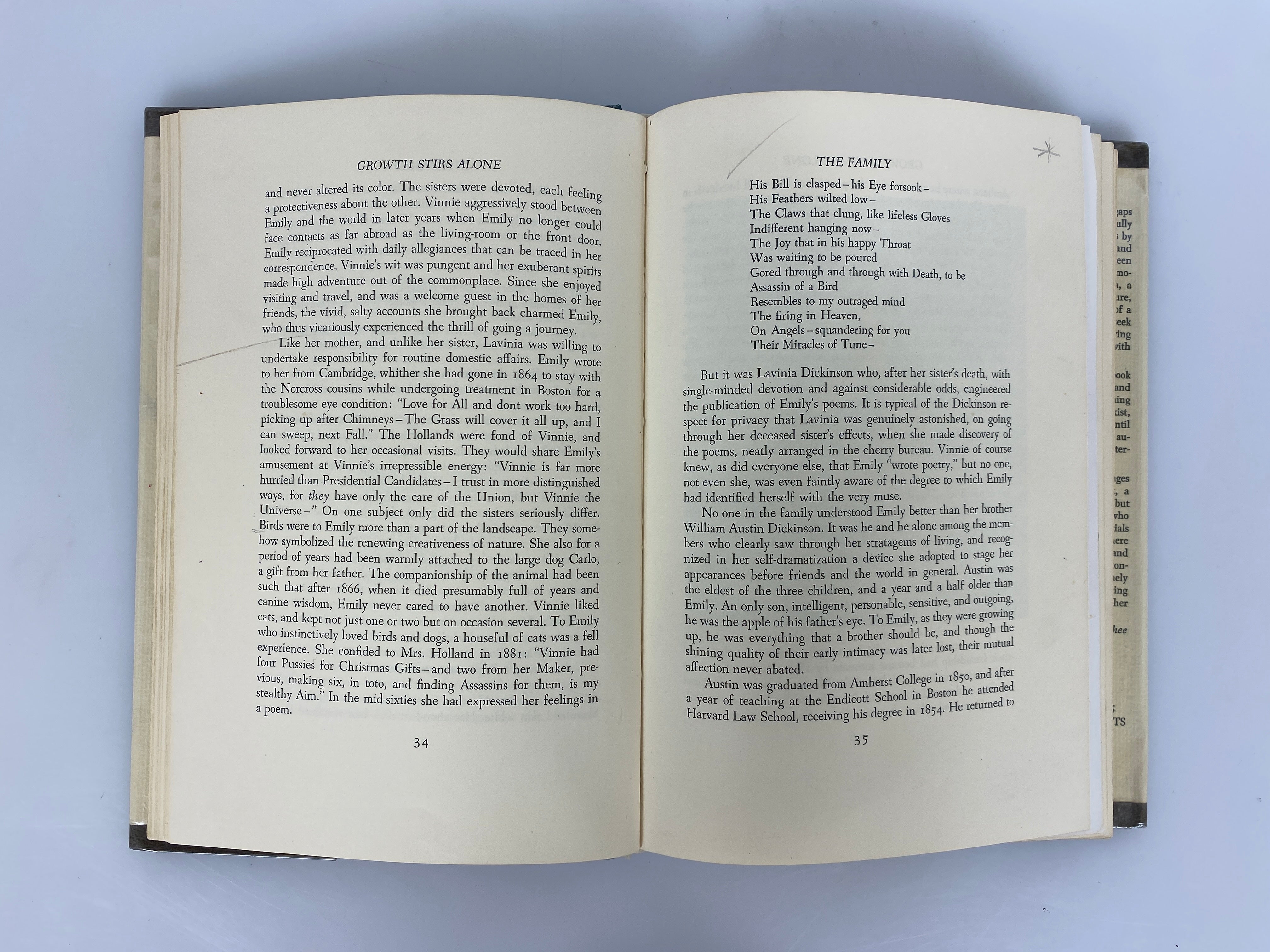 Emily Dickinson an Interpretive Biography by Thomas Johnson 1963 Ex-Library HCDJ