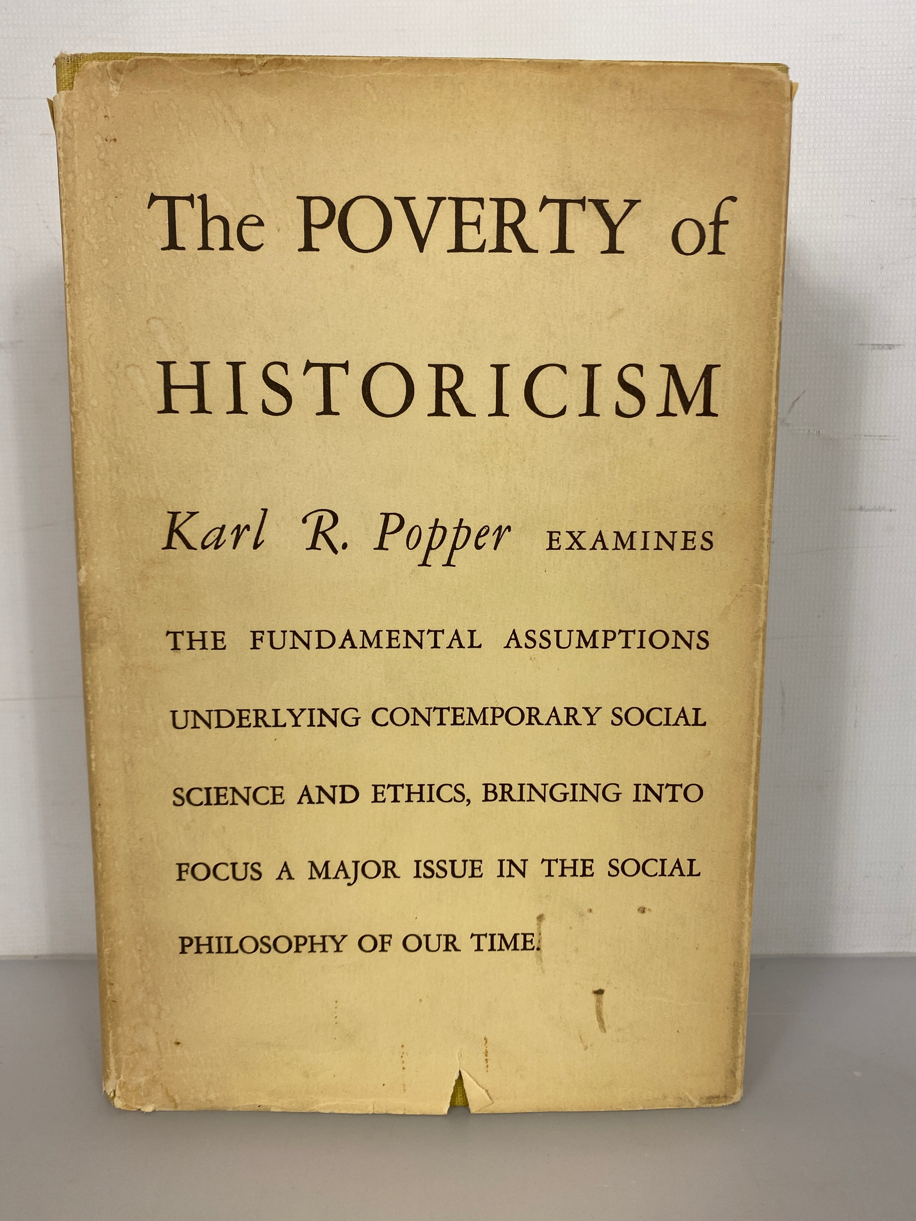 The Poverty of Historicism by Karl Popper 1957 1st Ed Vintage HC DJ