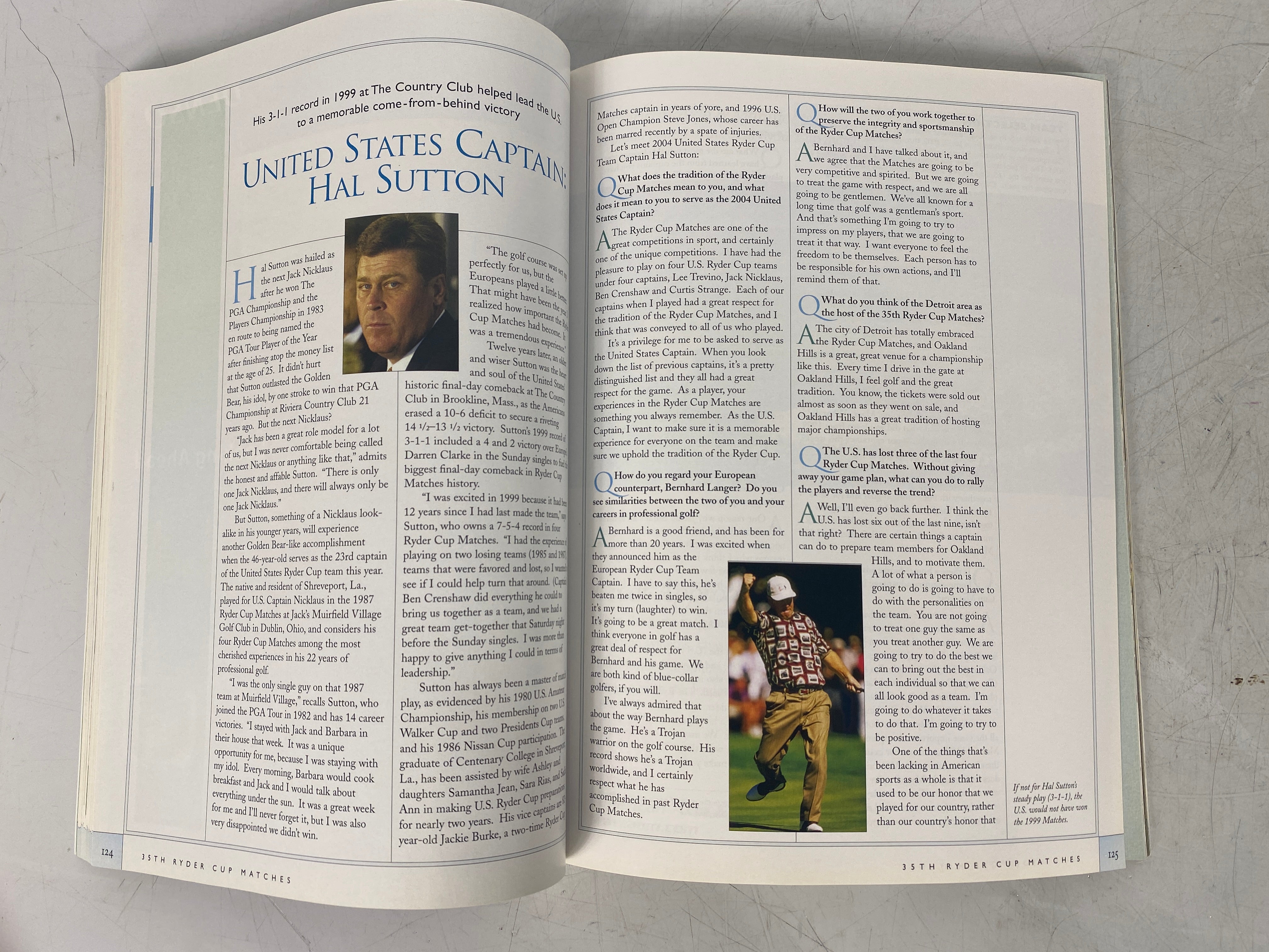 35th Ryder Cup Matches Bloomfield Hills September 14-19 2004 Program