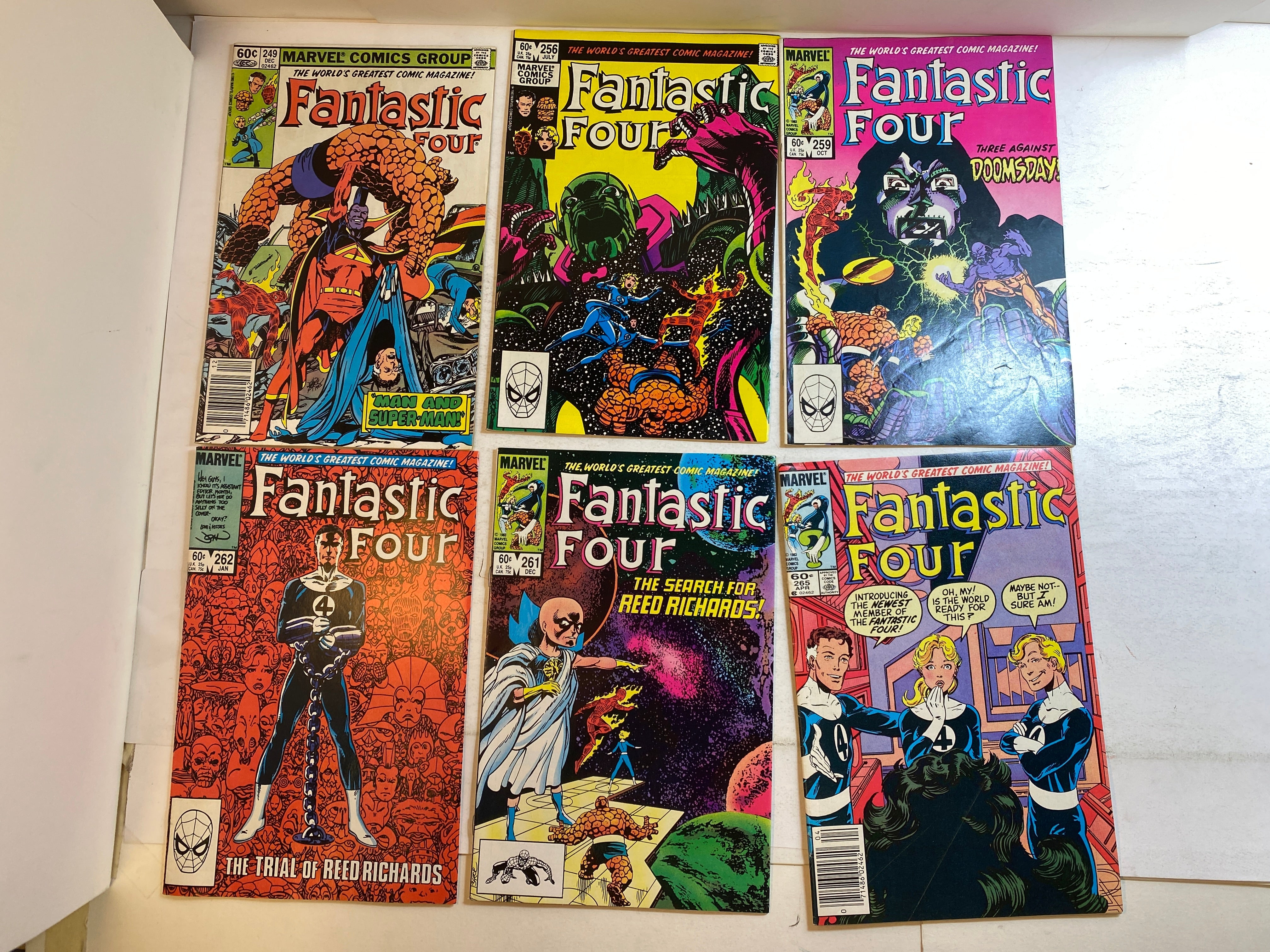 Lot of 6 Fantastic Four Marvel Comics 1982-1983