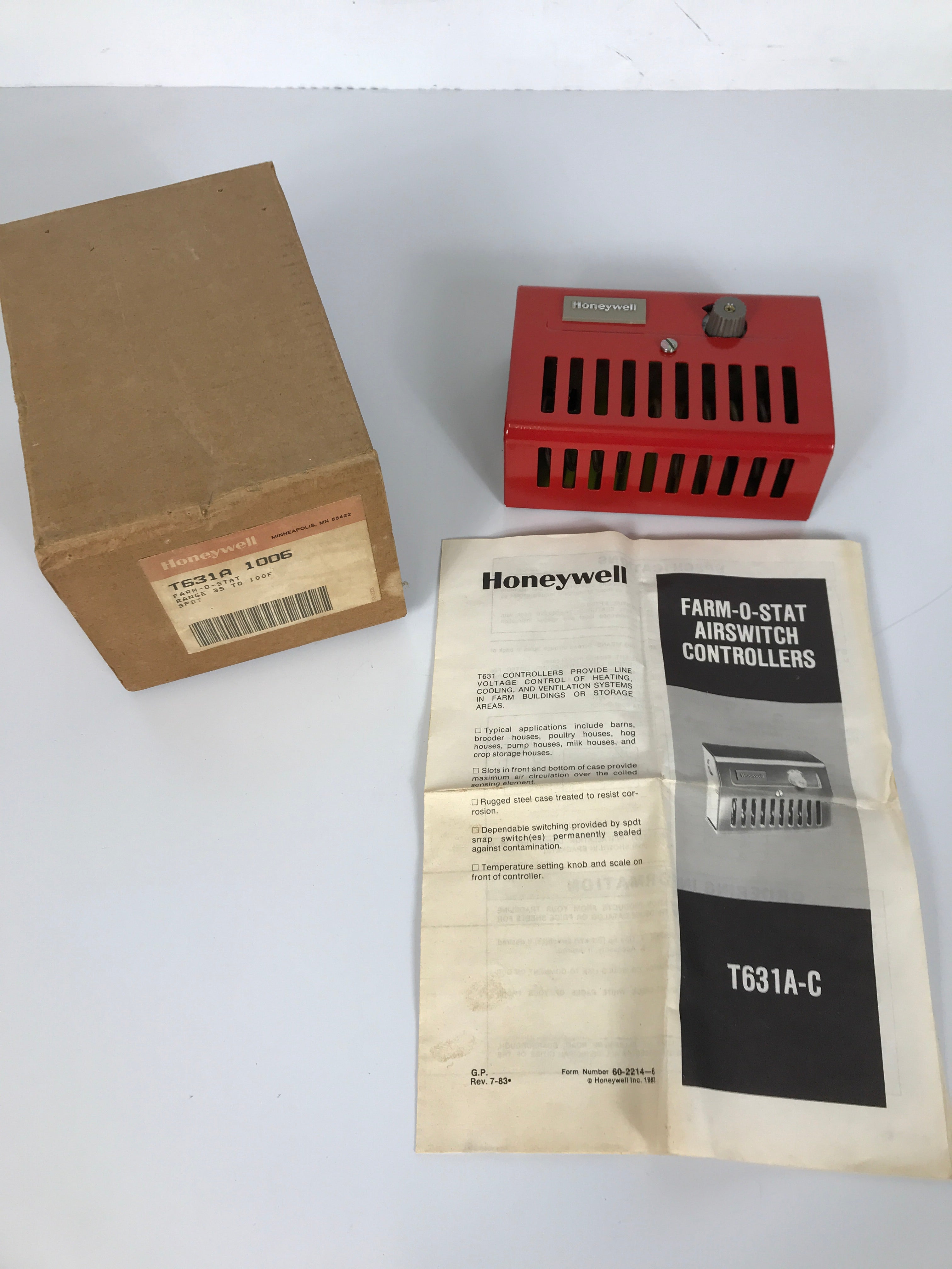 Honeywell T631A 1006 Farm-O-Stat Agricultural Thermostat *New in Box*