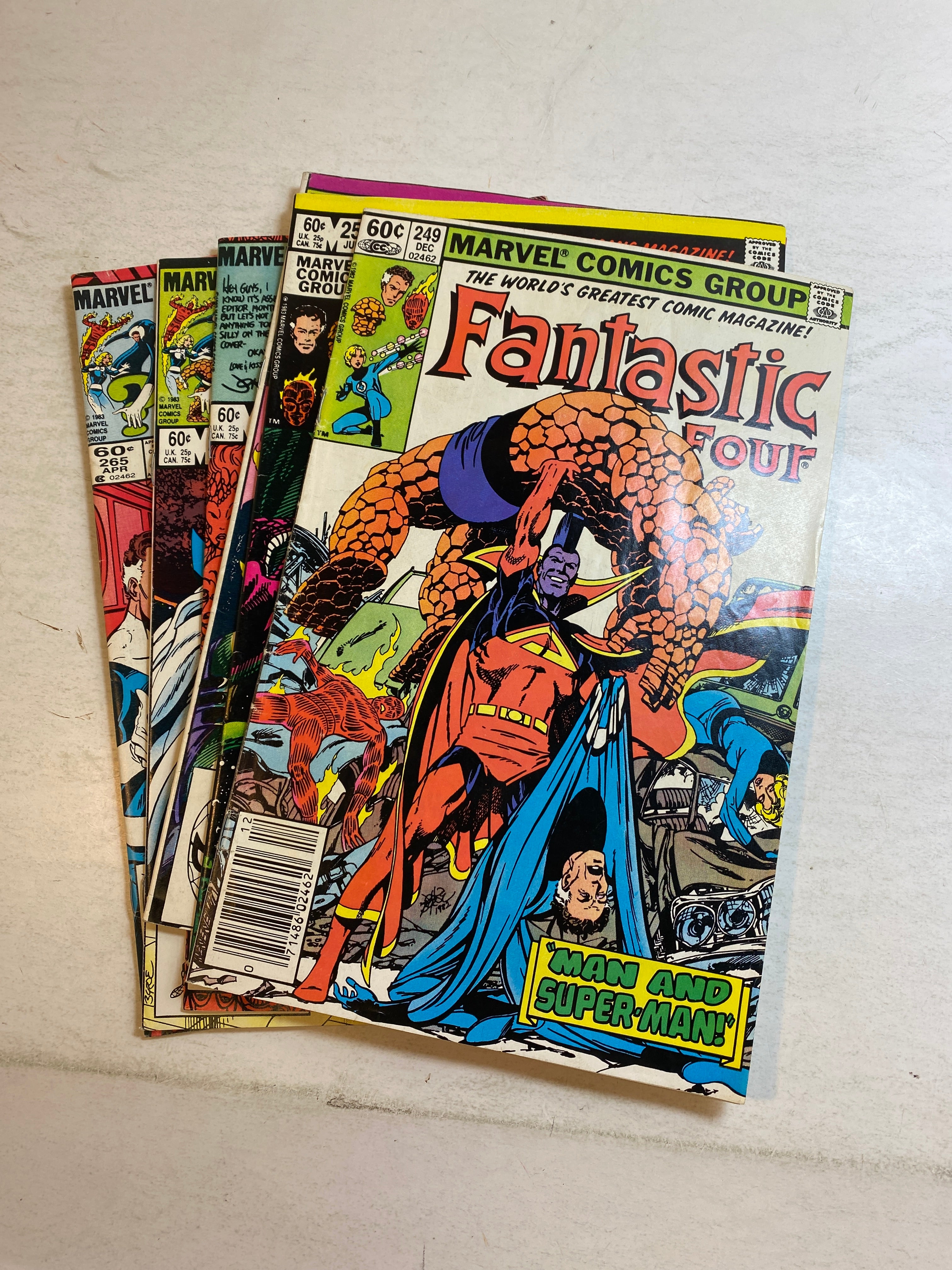 Lot of 6 Fantastic Four Marvel Comics 1982-1983