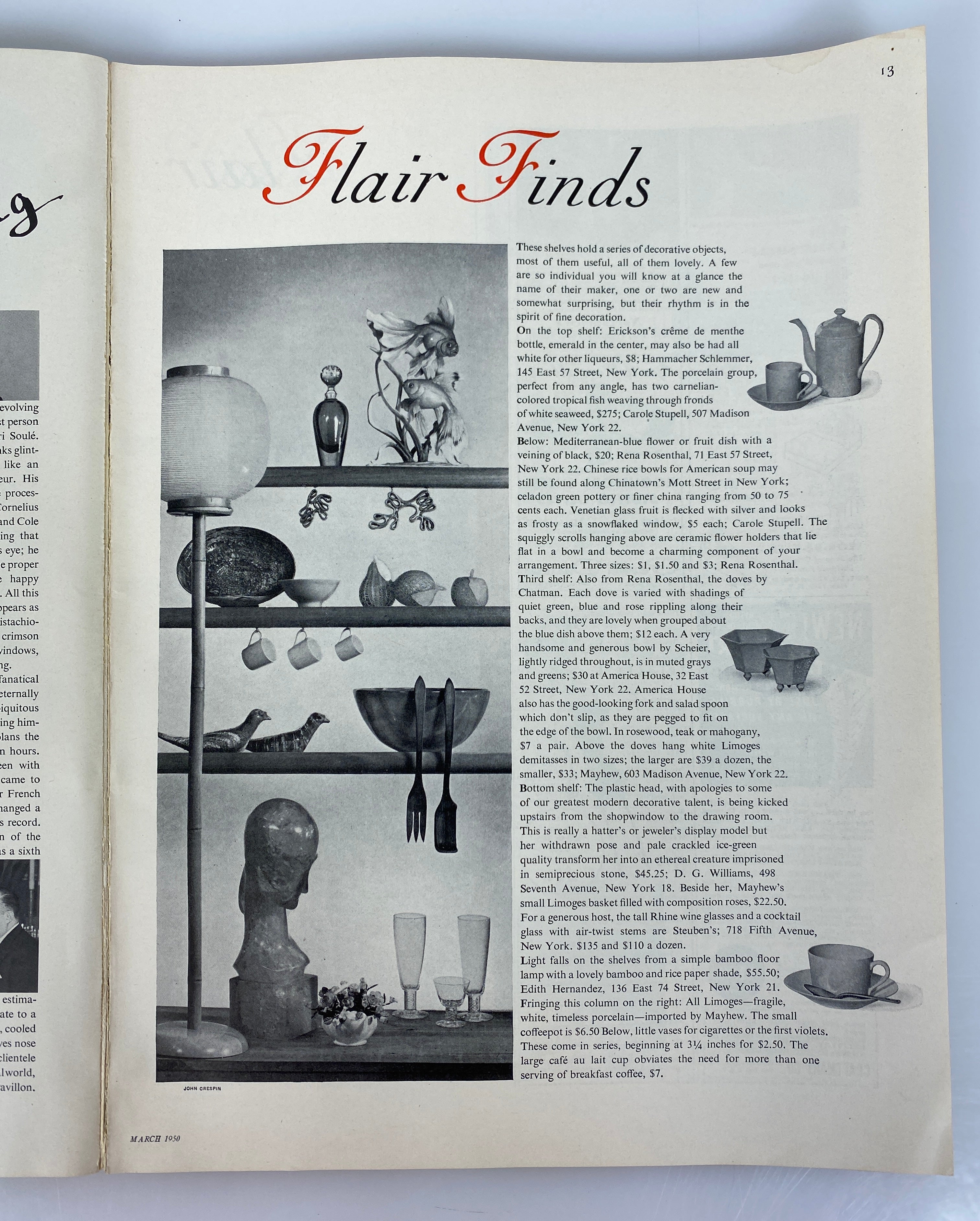 11 Vintage Flair Magazine Fashion/Style Issues March 1950-January 1951