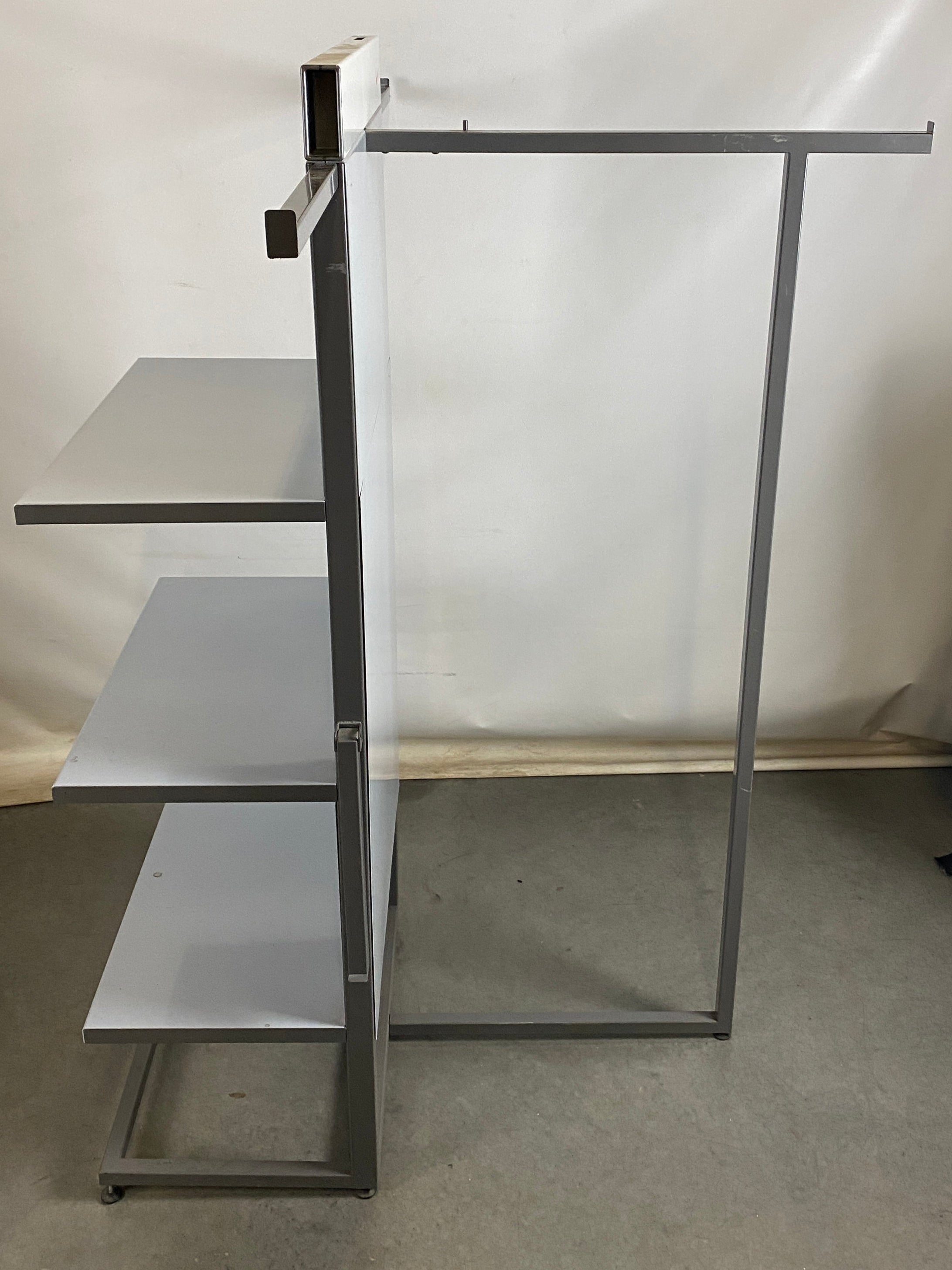 Nike Orange Logo Clothing Rack and Shelves w/ Adjustable Hanging Arms