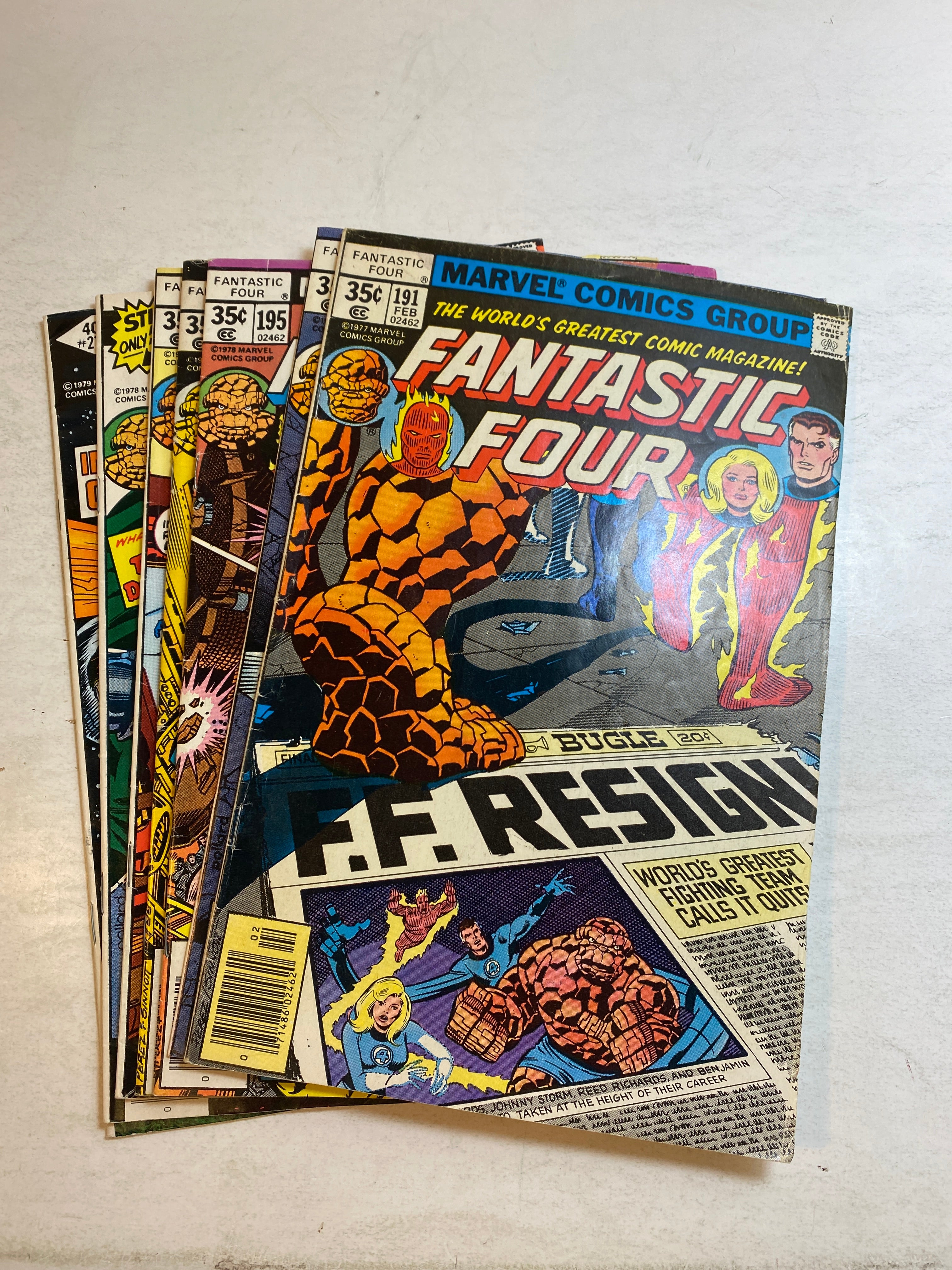 Lot of 7 Fantastic Four Marvel Comics 1977-1978