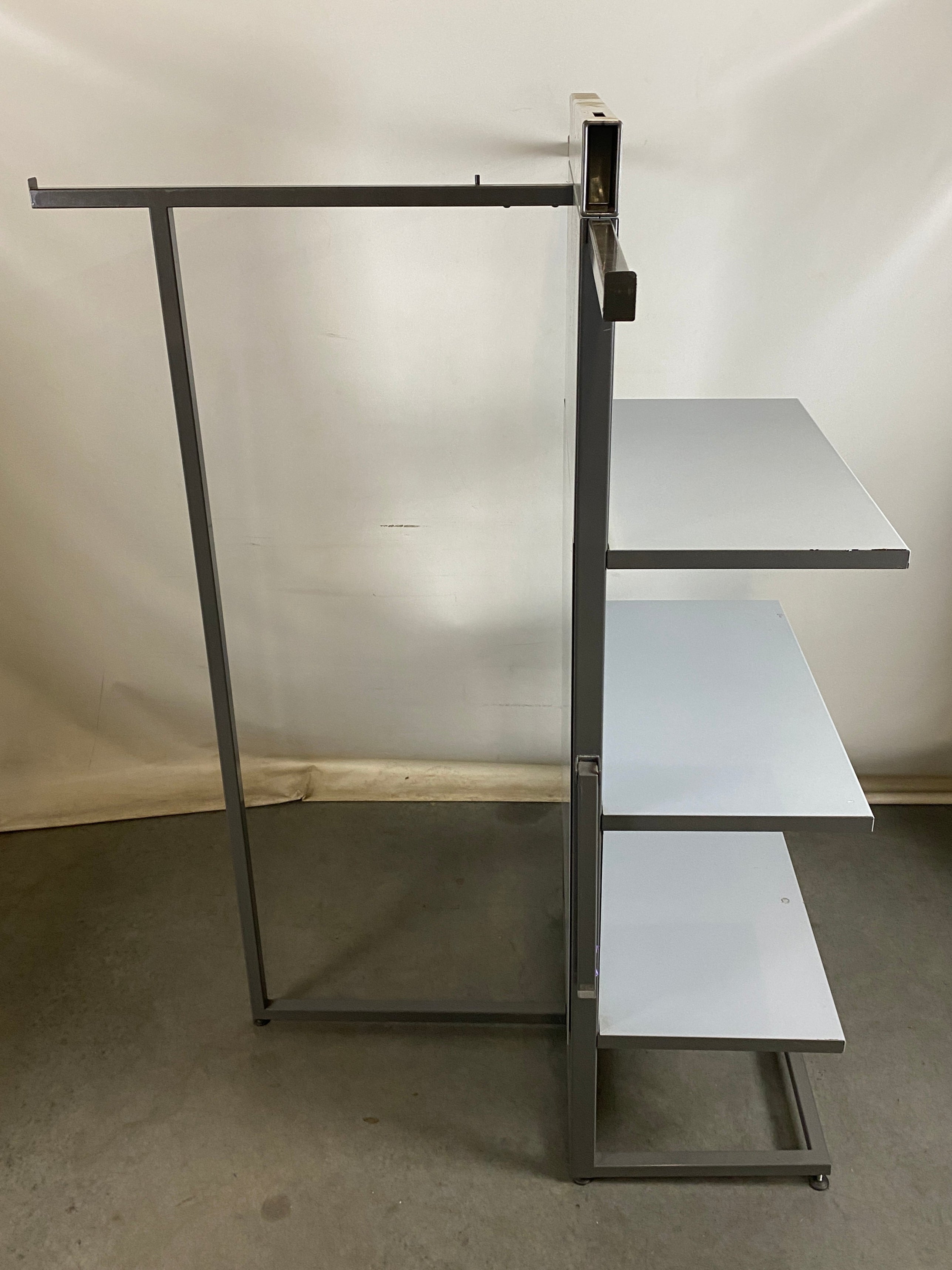 Nike Orange Logo Clothing Rack and Shelves w/ Adjustable Hanging Arms