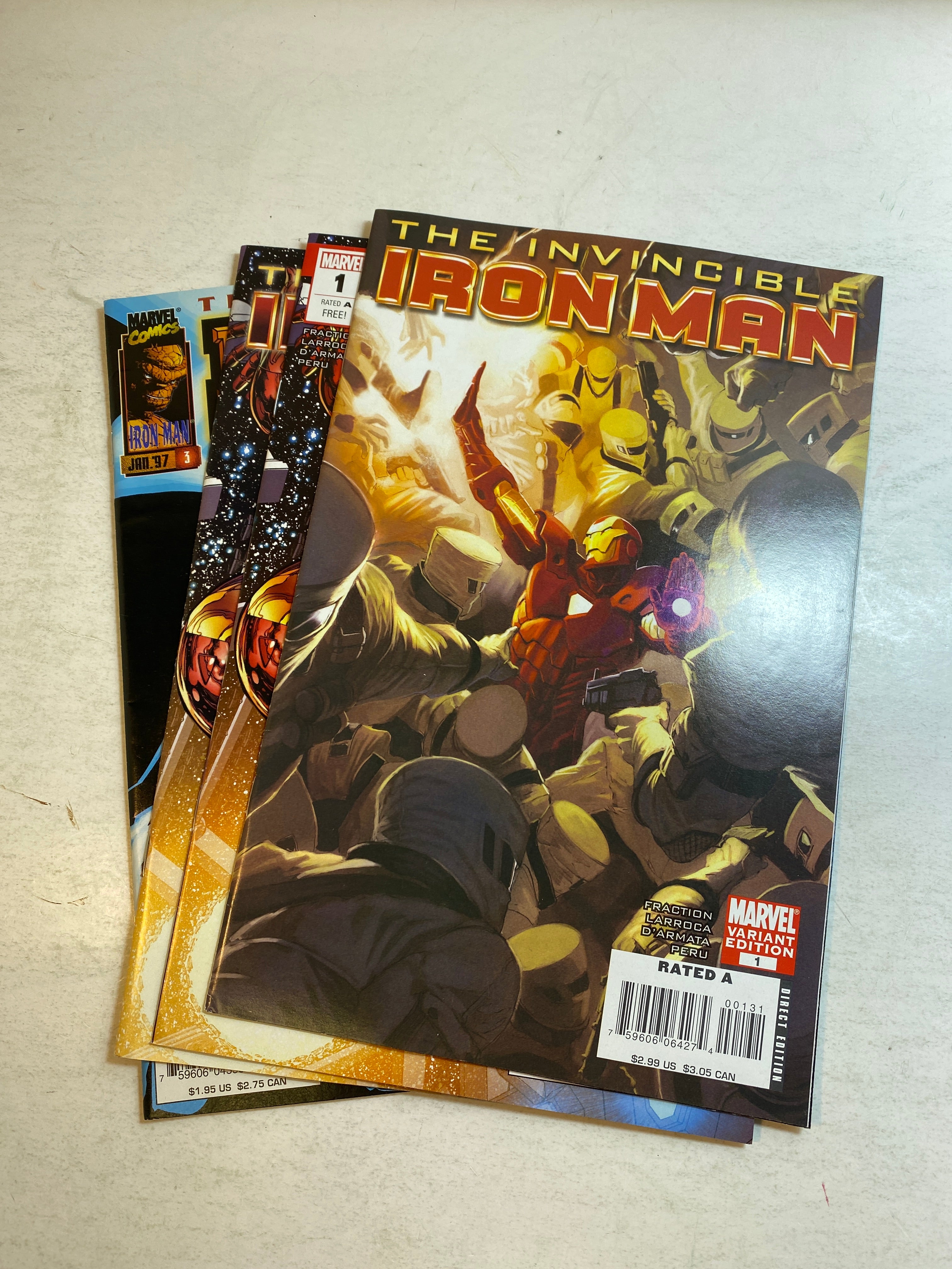 Lot of 4 Invincible Iron Man Marvel Comics 1997-2010