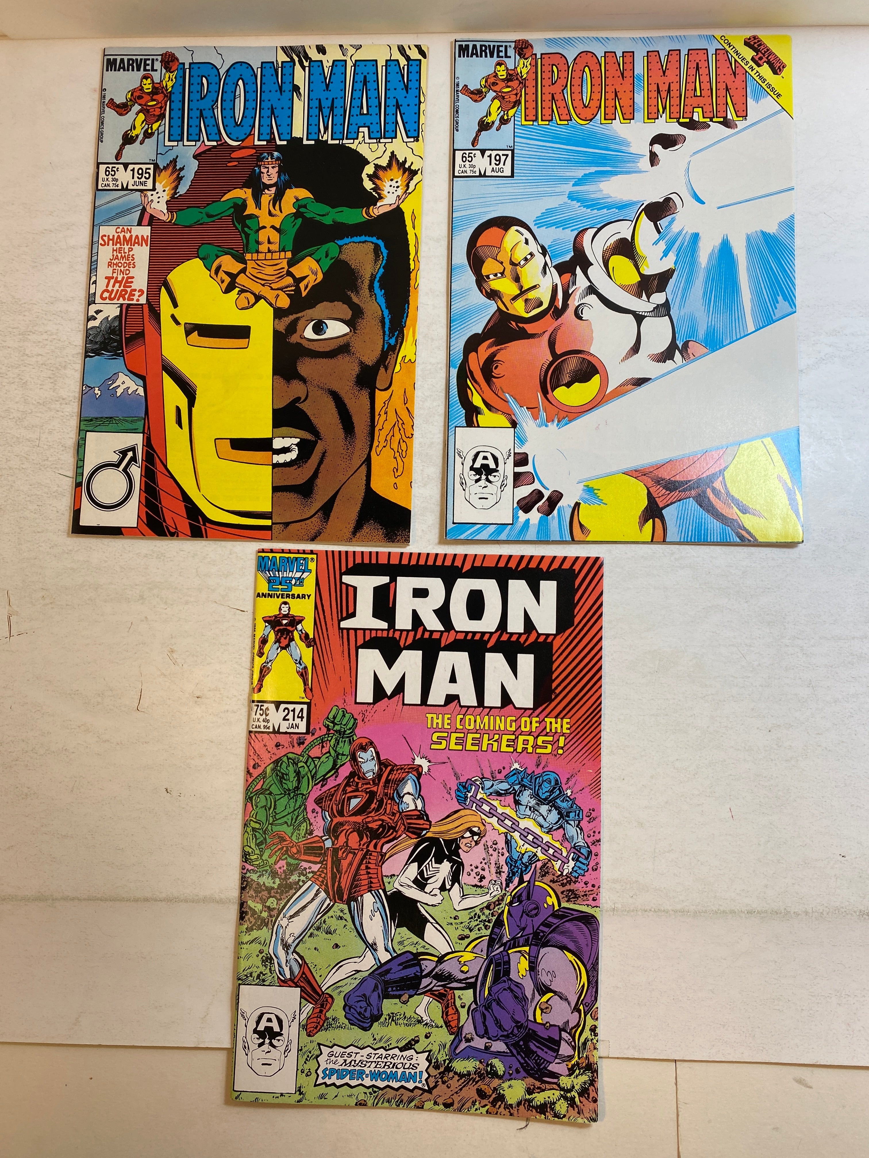 Lot of 3 Iron Man Marvel Comics 1985-1986