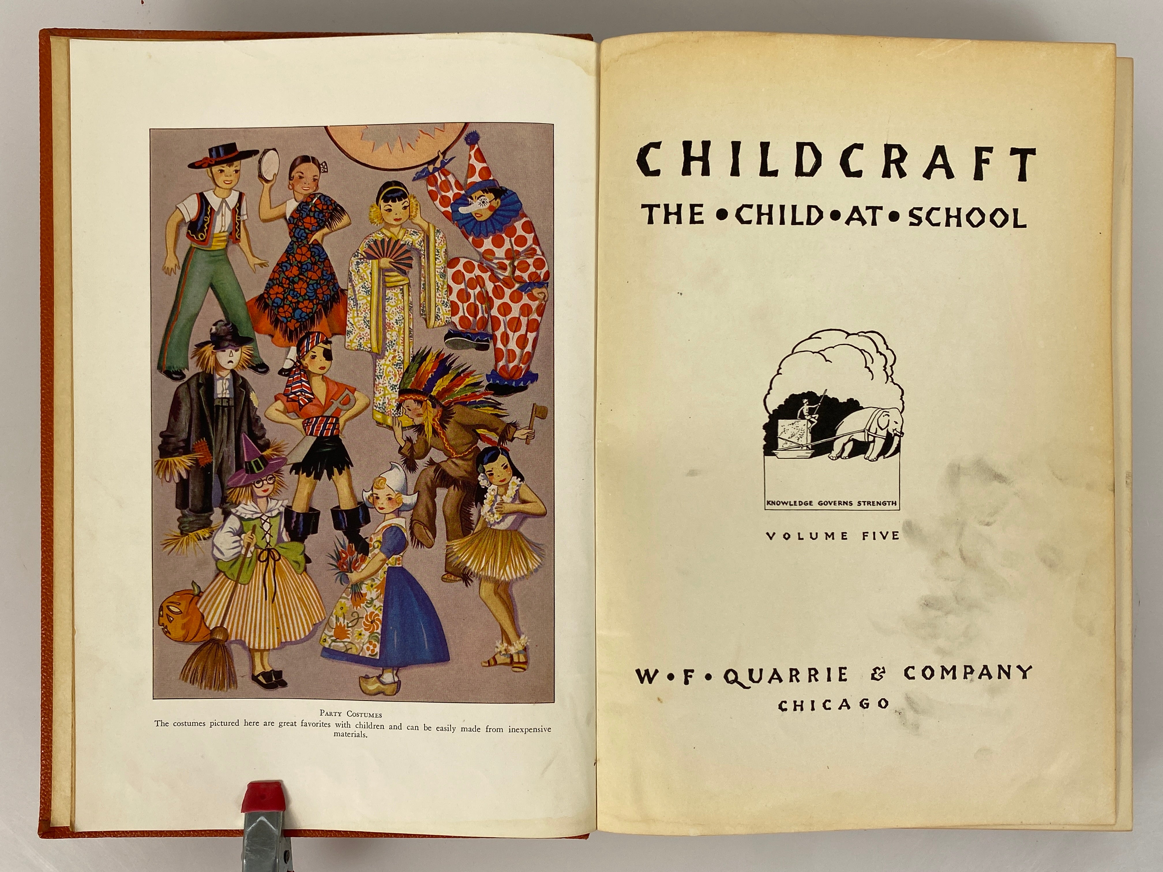 7 Childcraft Volumes incl Parent Guide 1934-1935 Vintage HC