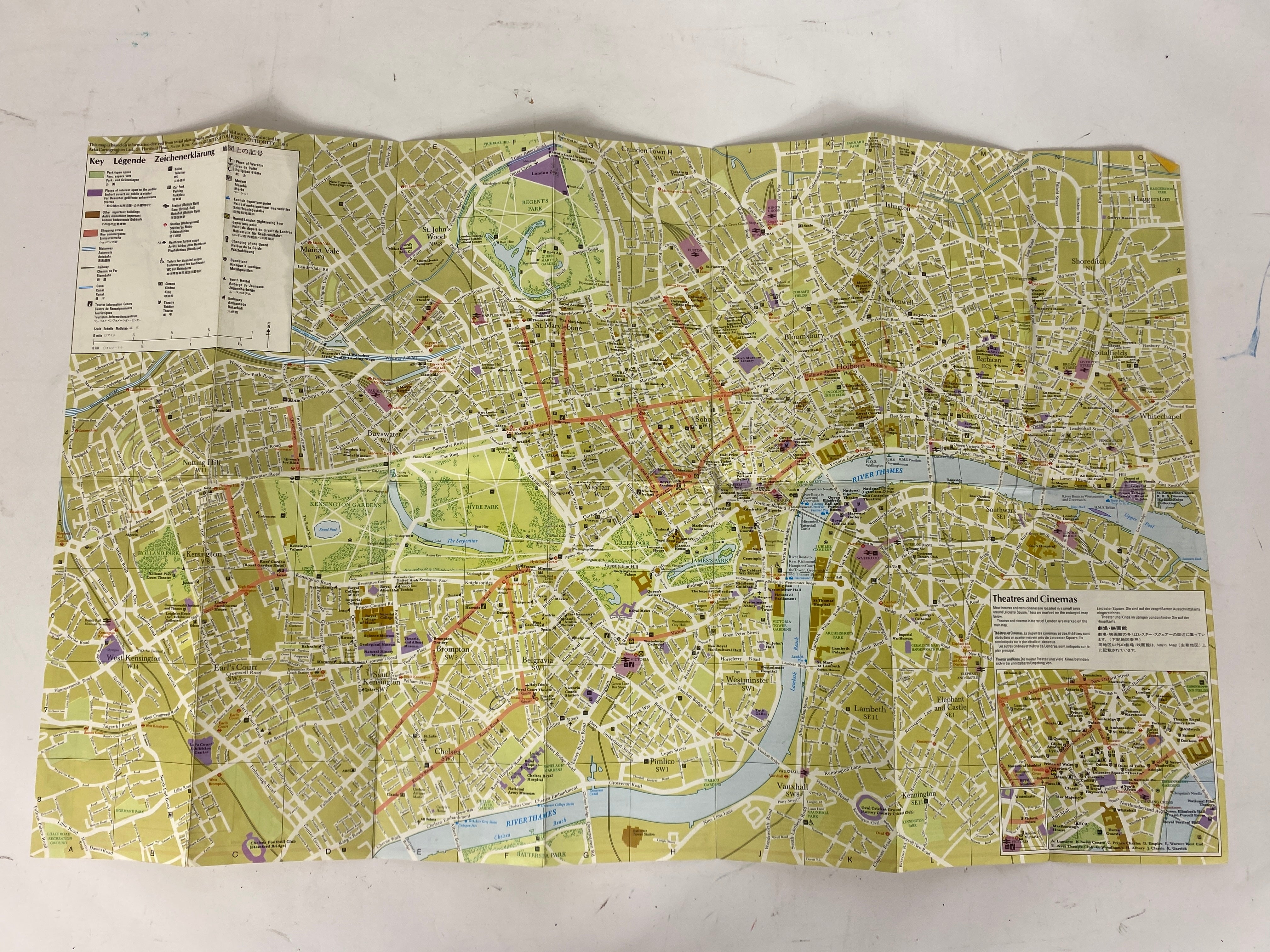3 London Maps: 100 Miles Around London/BTA London Map/Nicholson's London Map