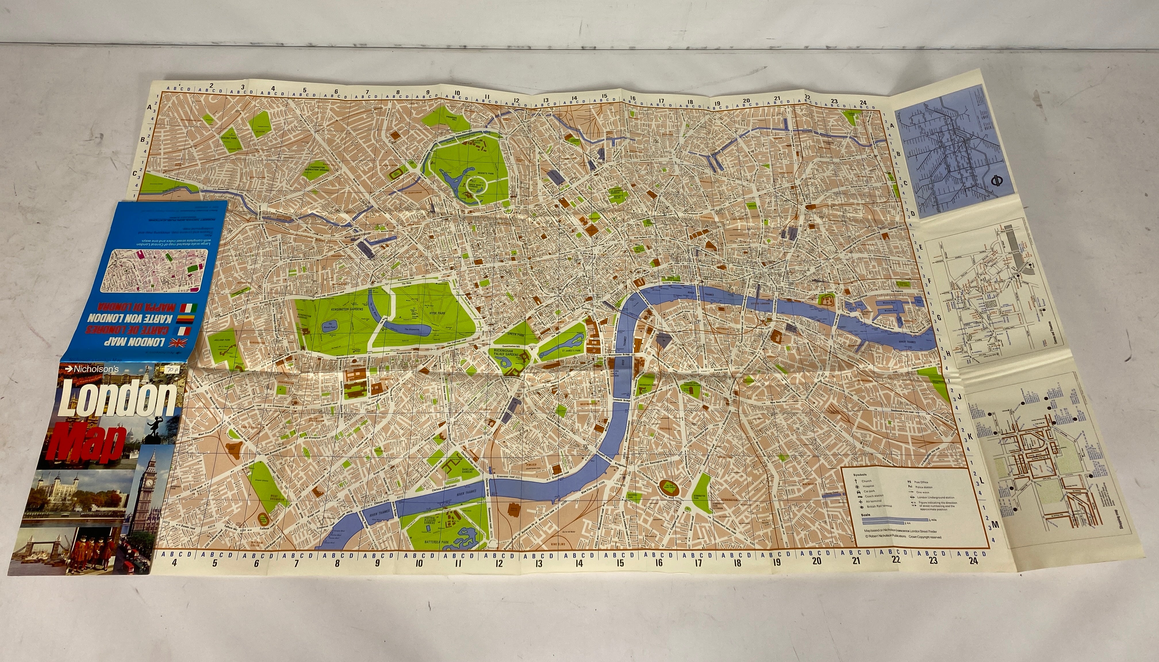 3 London Maps: 100 Miles Around London/BTA London Map/Nicholson's London Map