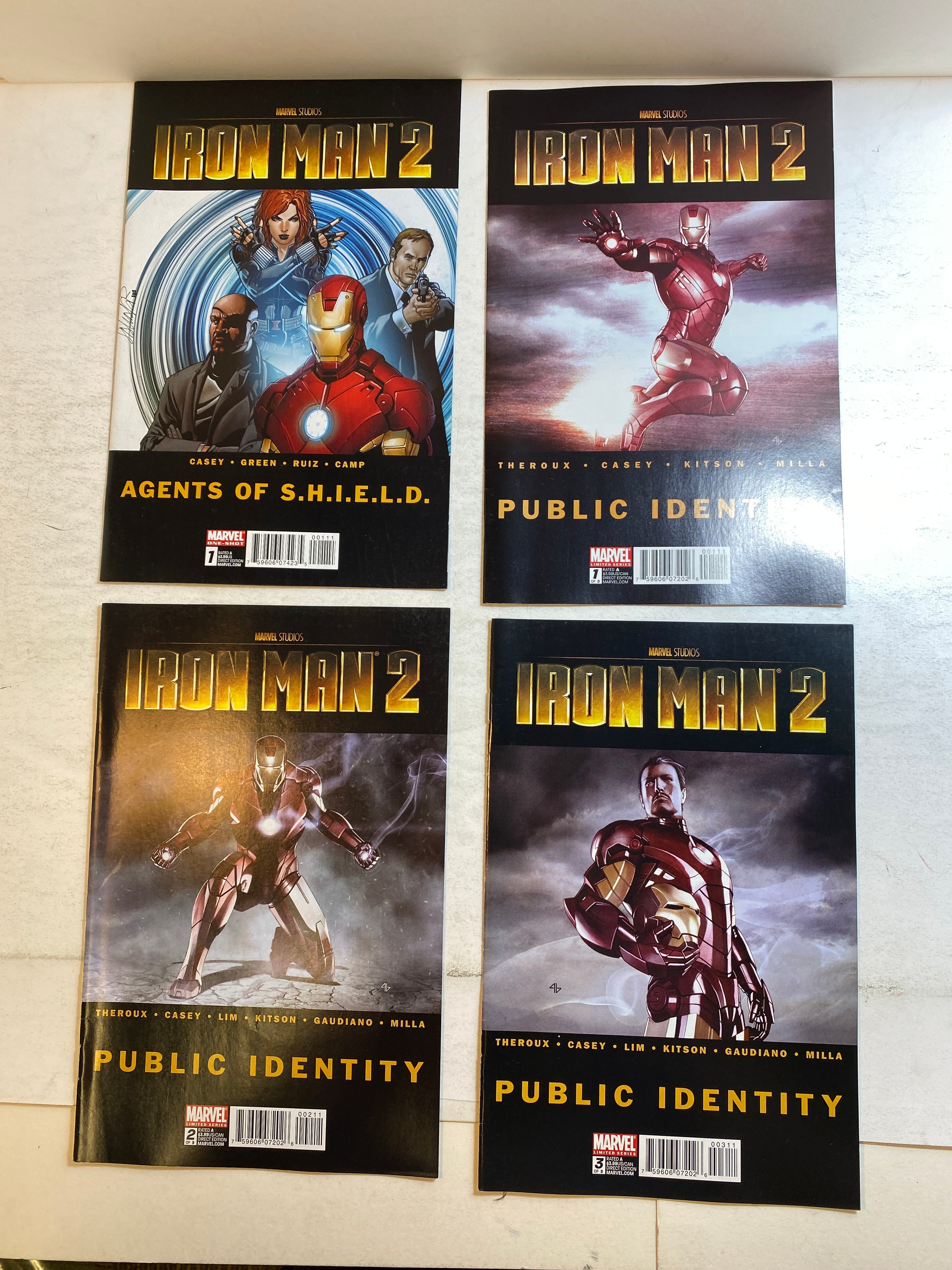 Lot of 4 Iron Man 2 Marvel Studios Comics 2010