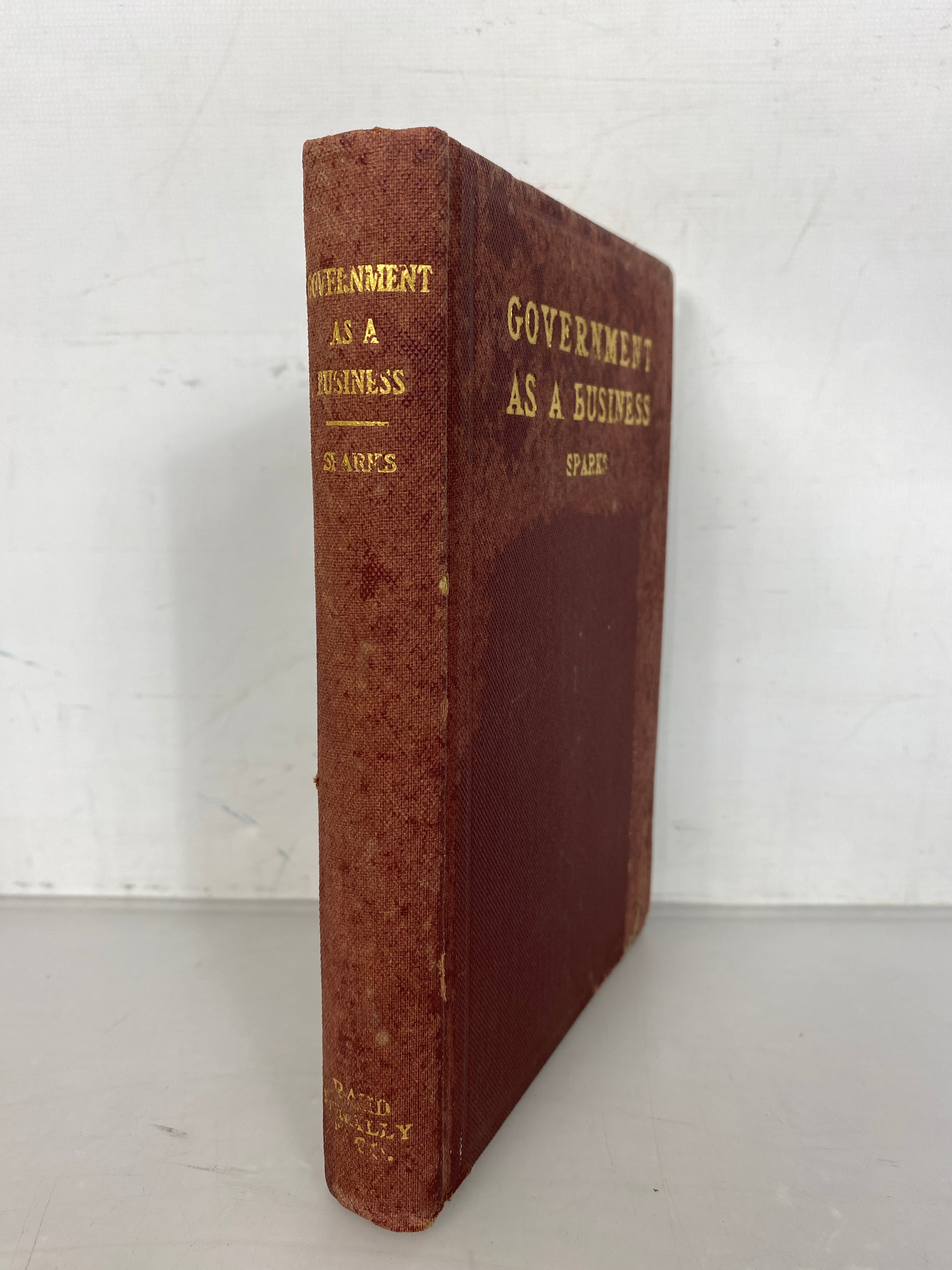 Government As A Business by Frank Sparks (1916) Antique HC