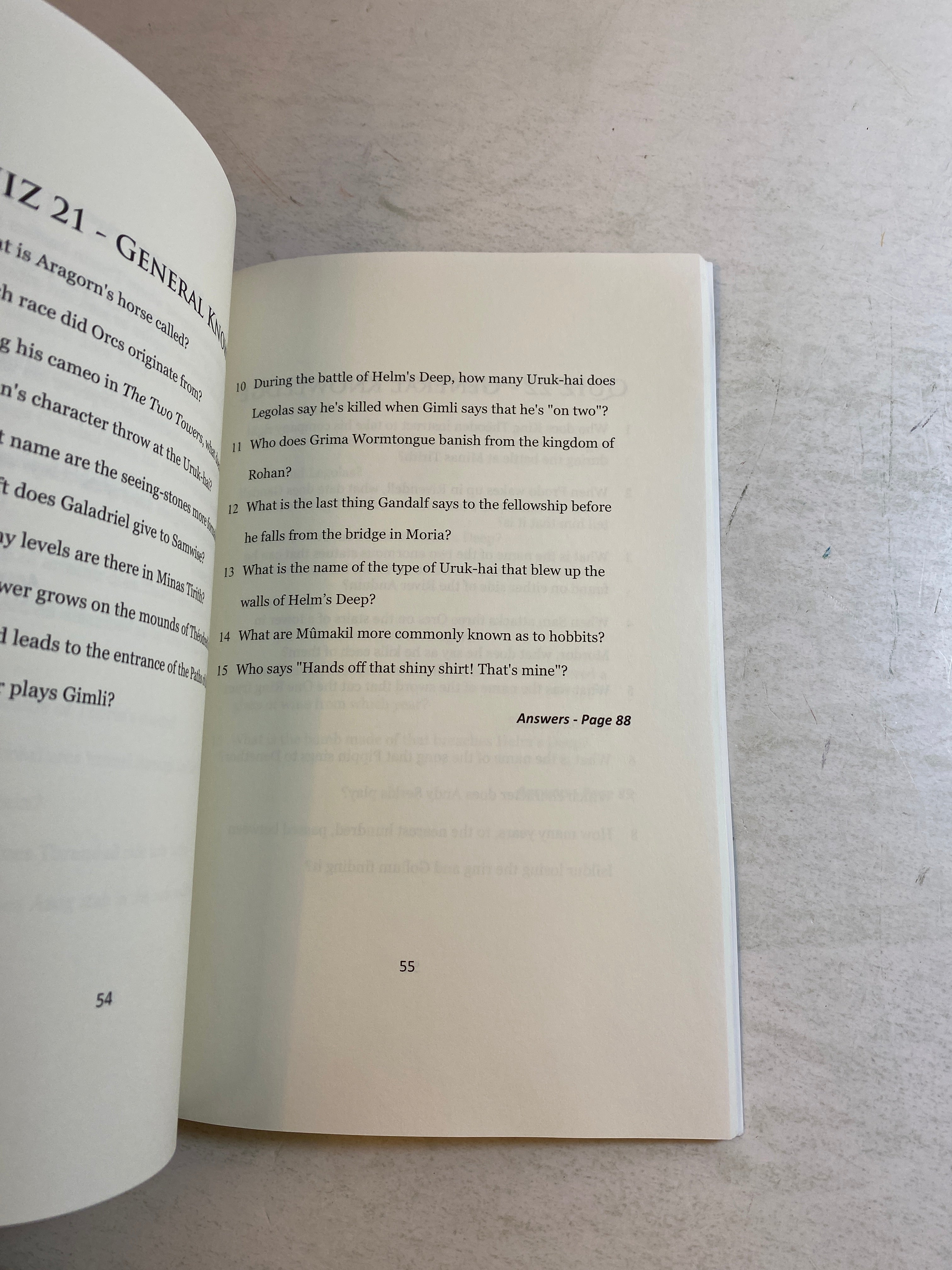 Riddle Earth Lord of the Rings Quiz Book SC 2018