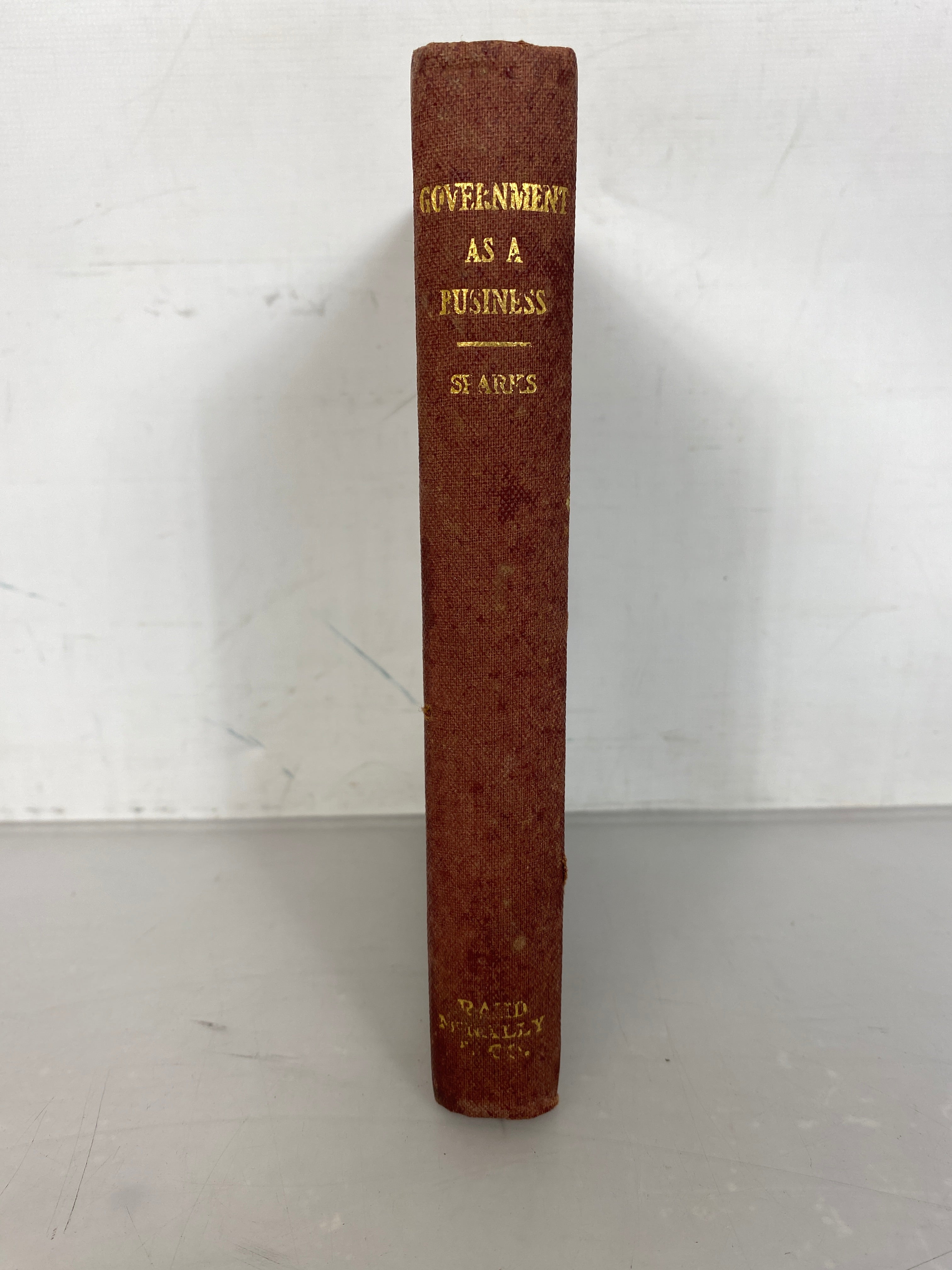 Government As A Business by Frank Sparks (1916) Antique HC