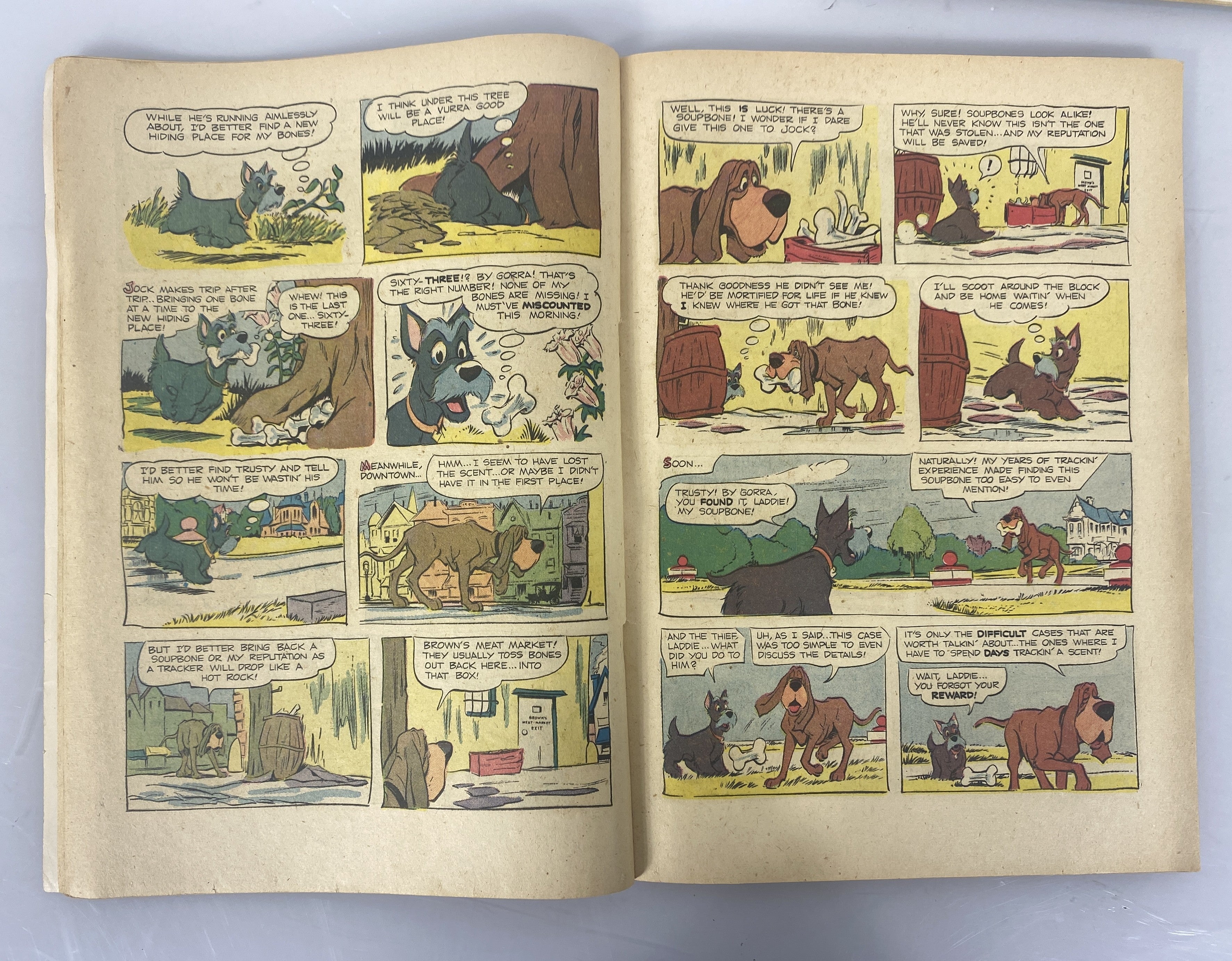 Lady and the Tramp Lot of 2 Disney Dell Comics 1955