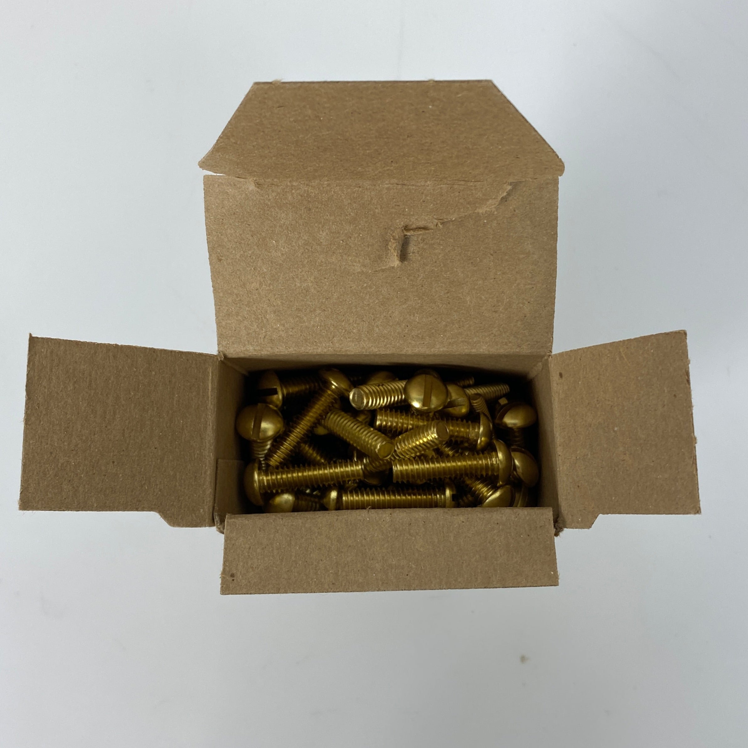 Alma Bolt Company 1/4 x 1 Slotted Brass Machine Screws Pack of 3
