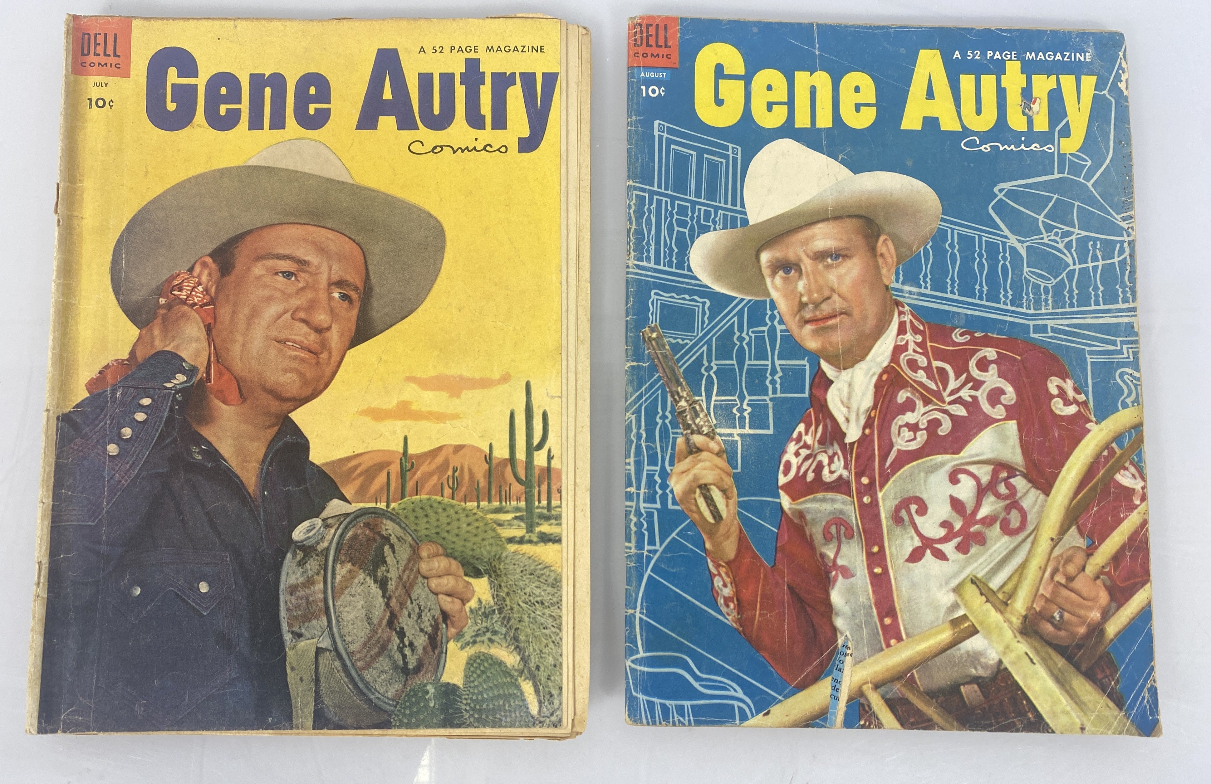 Gene Autry Lot of 2 Dell Comics 1954
