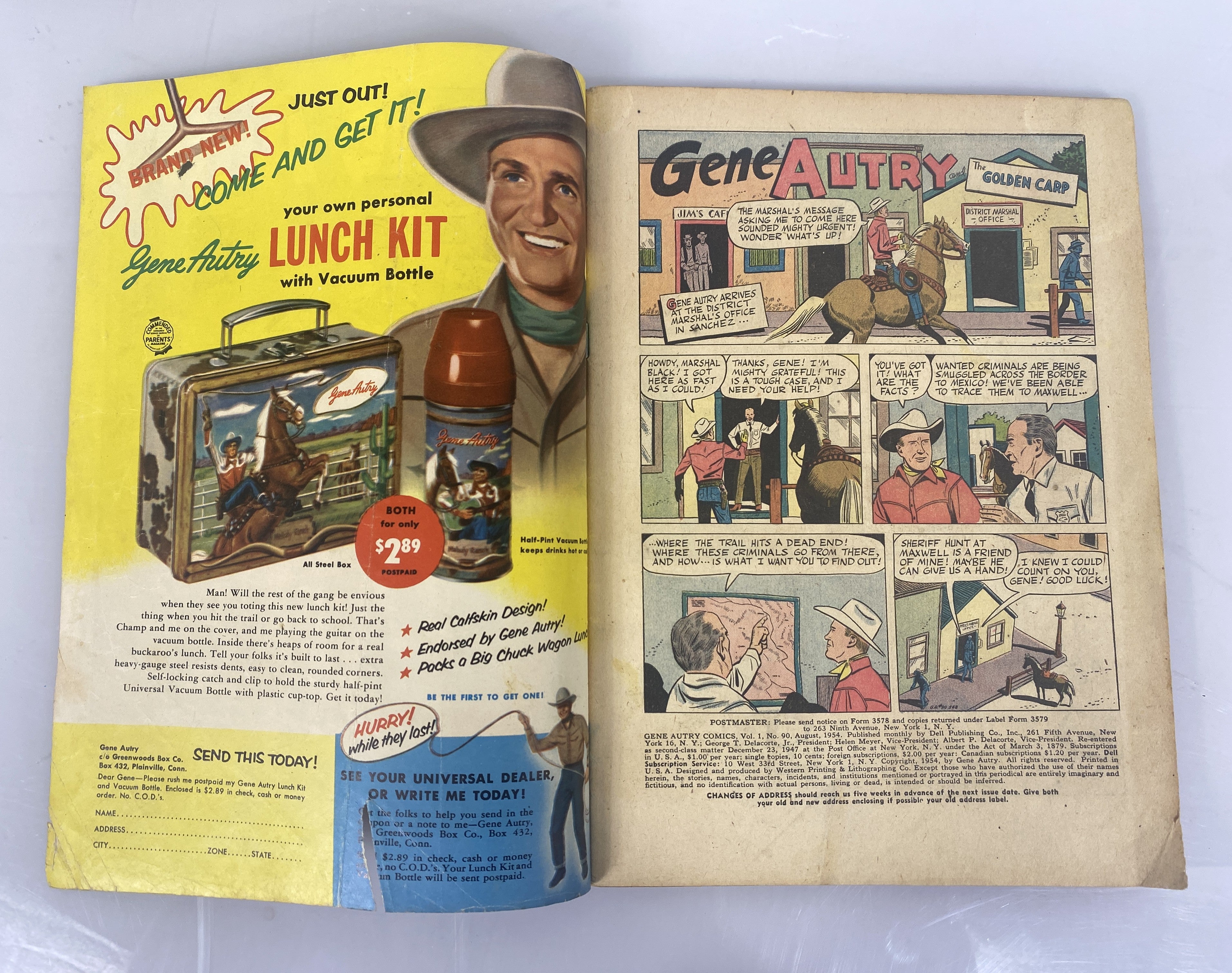 Gene Autry Lot of 2 Dell Comics 1954