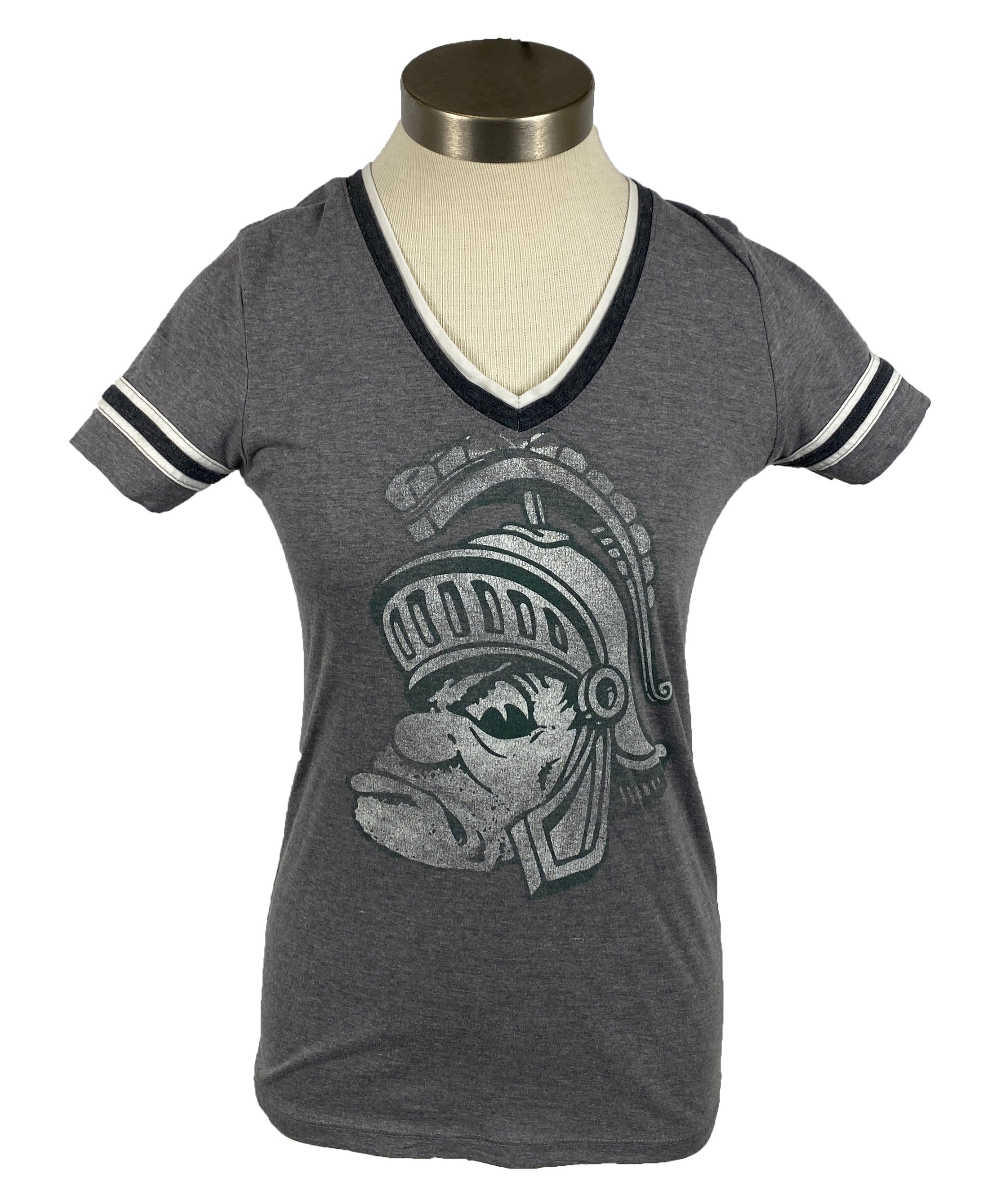 Michigan State University Dark Gray "Gruff Sparty" T-Shirt Women's Size Small