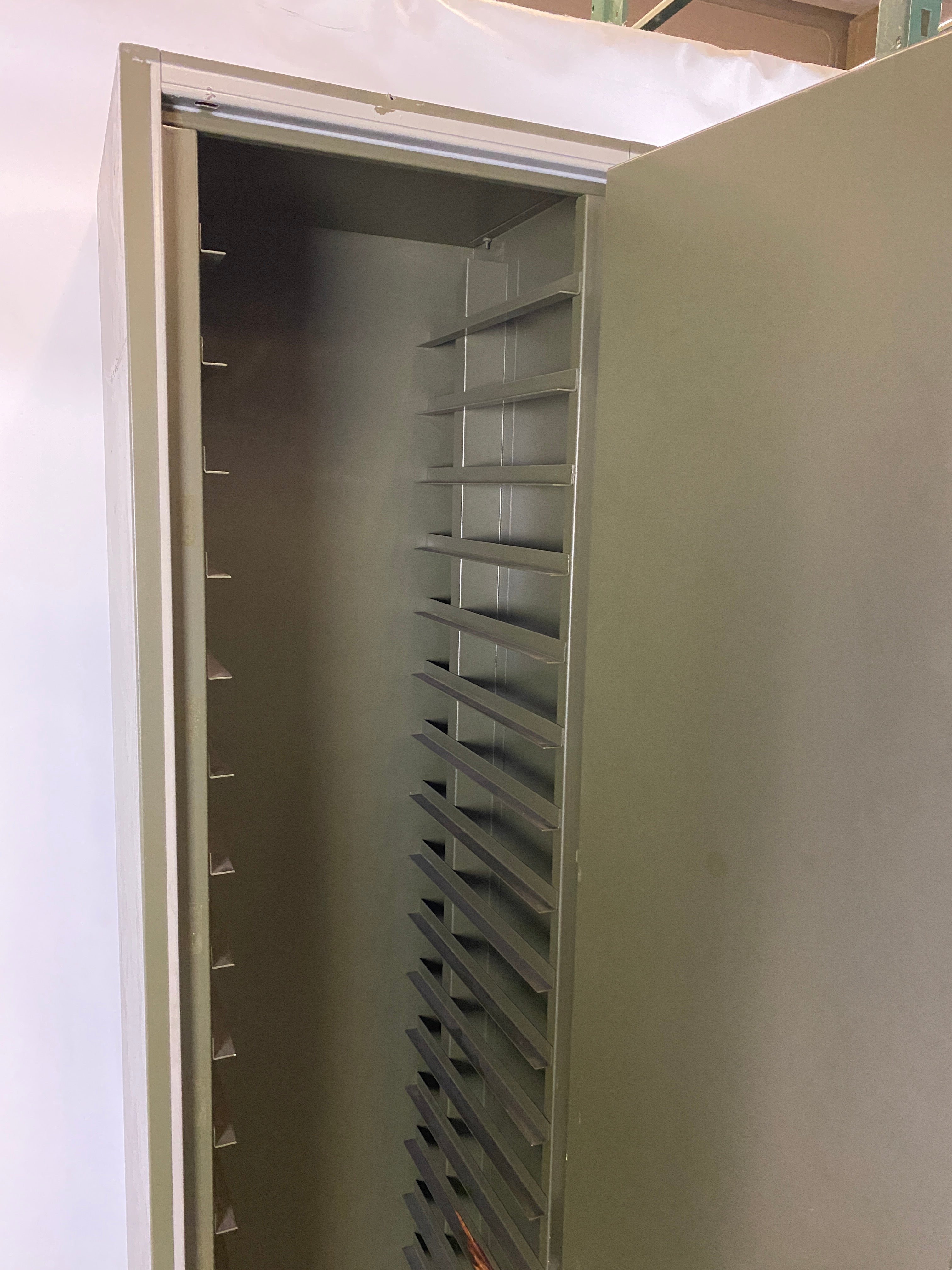 Light Grey Metal 2 Door Cabinet