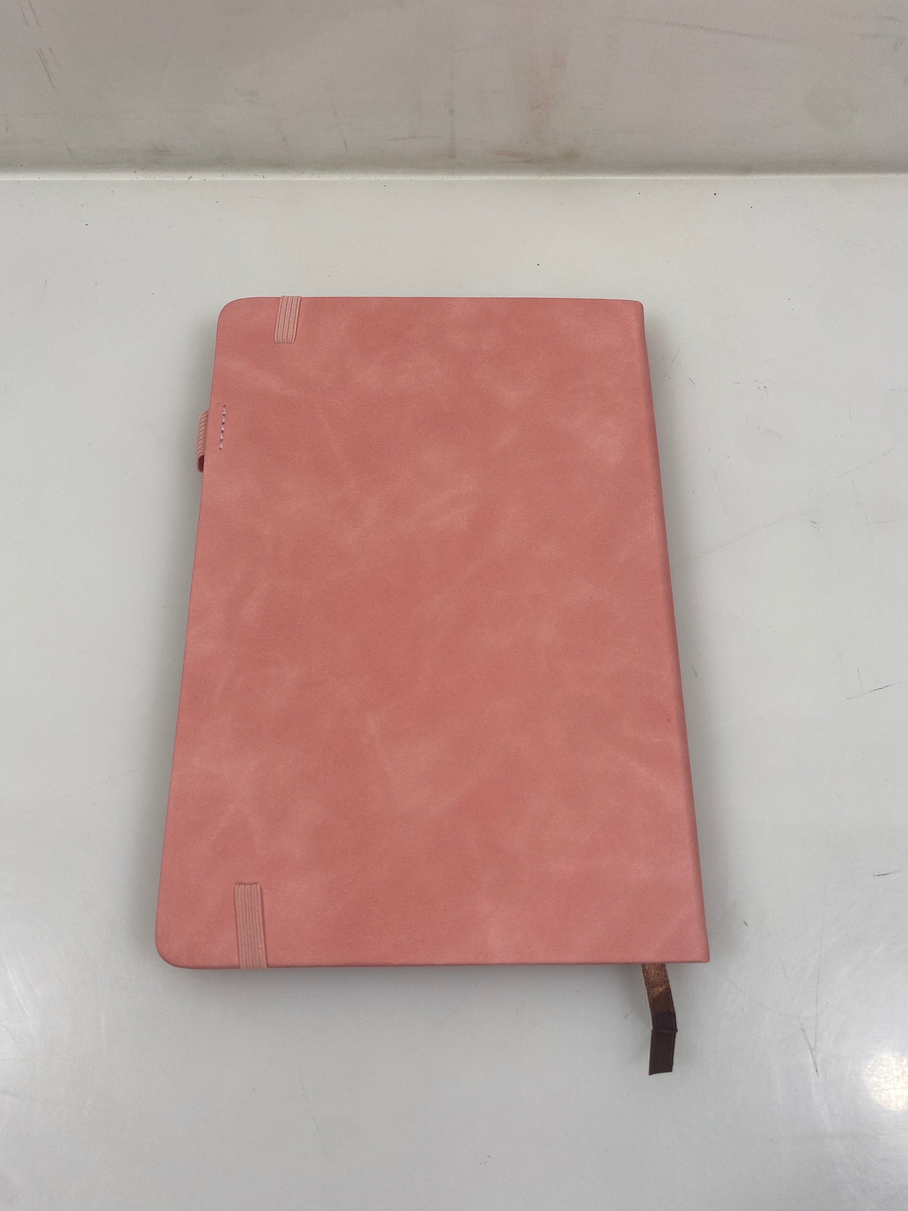 Pink Suede Flower Journal