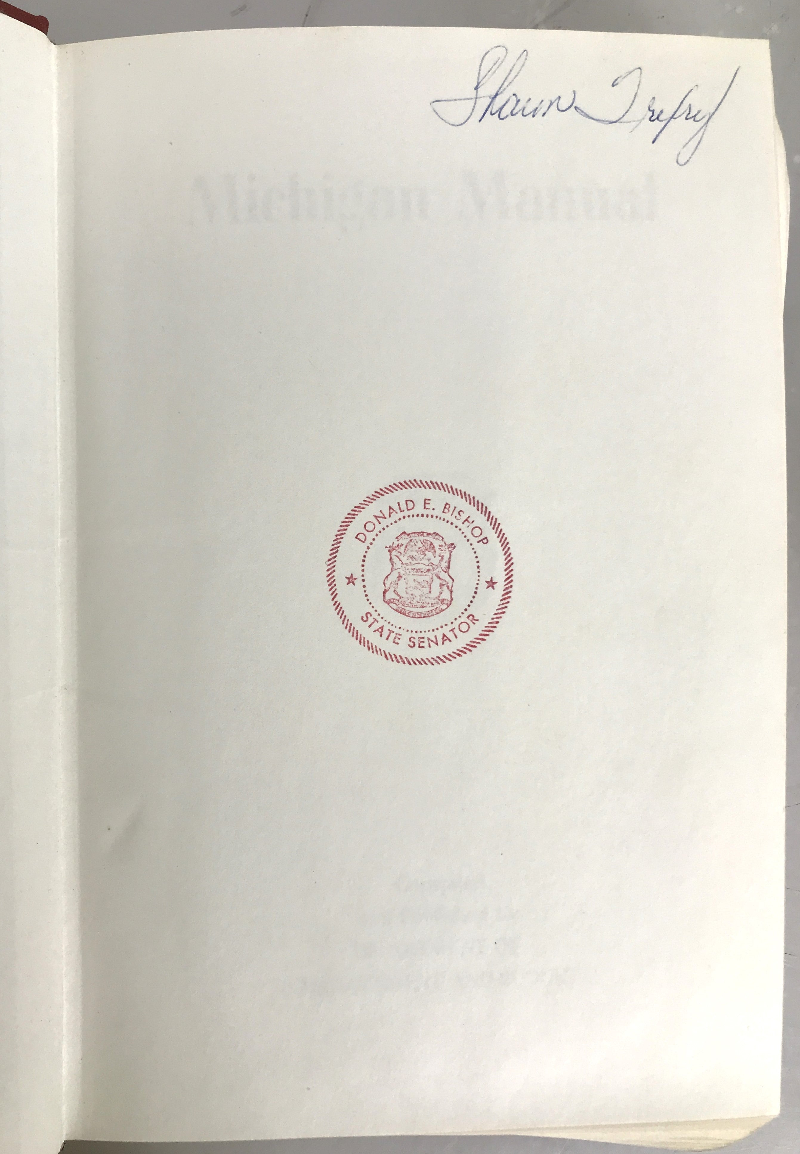 Lot of 9 State of Michigan Manuals 1963-2000 Legislature, Statistics, Properties HC