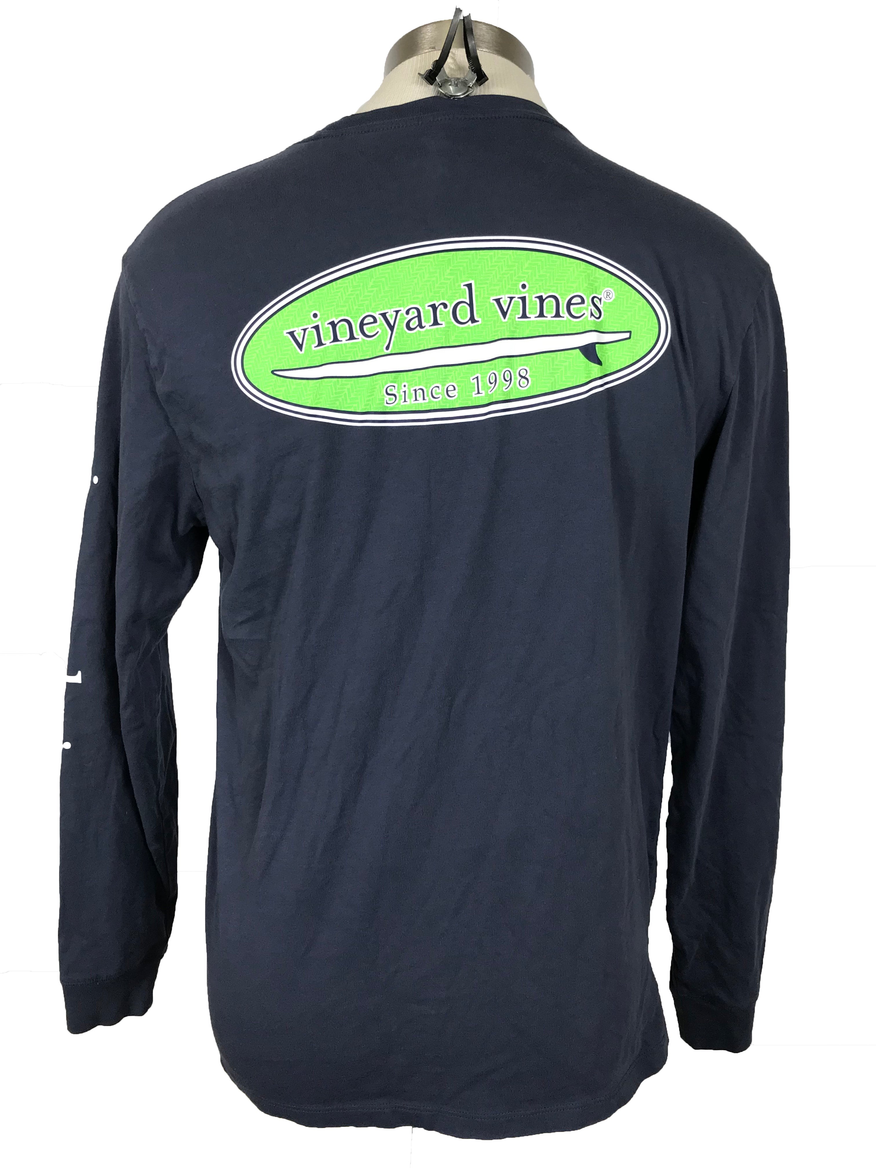 Vineyard Vines Blue Long-Sleeve T-Shirt Men's Size S