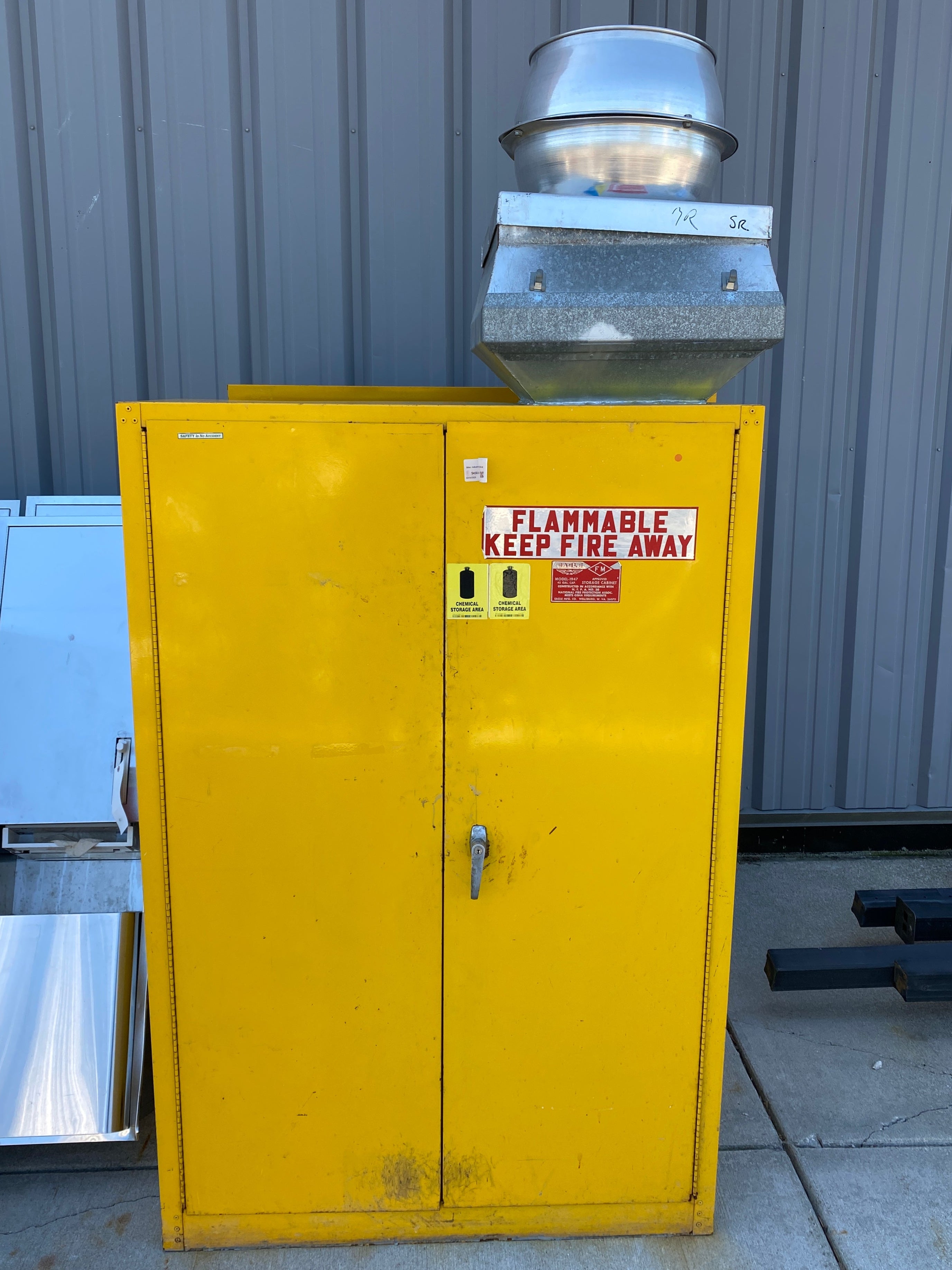 Eagle #1947 Yellow Flammable Material Storage Cabinet