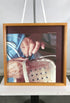 "Weaving A Black Ash Basket" Picture Wooden Block Frame