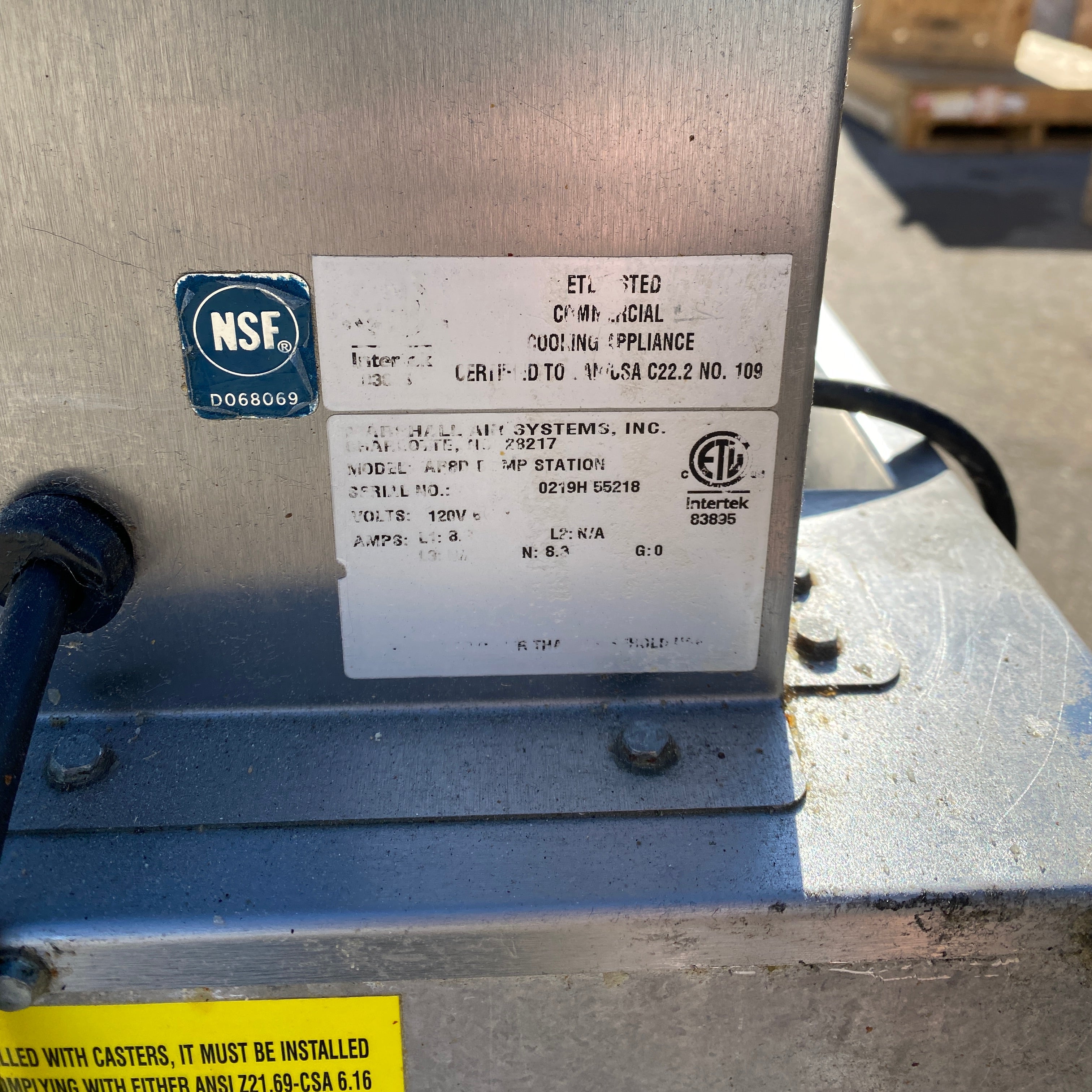 Vulcan/Marshall #AP8D Fry Dump Temperature Station