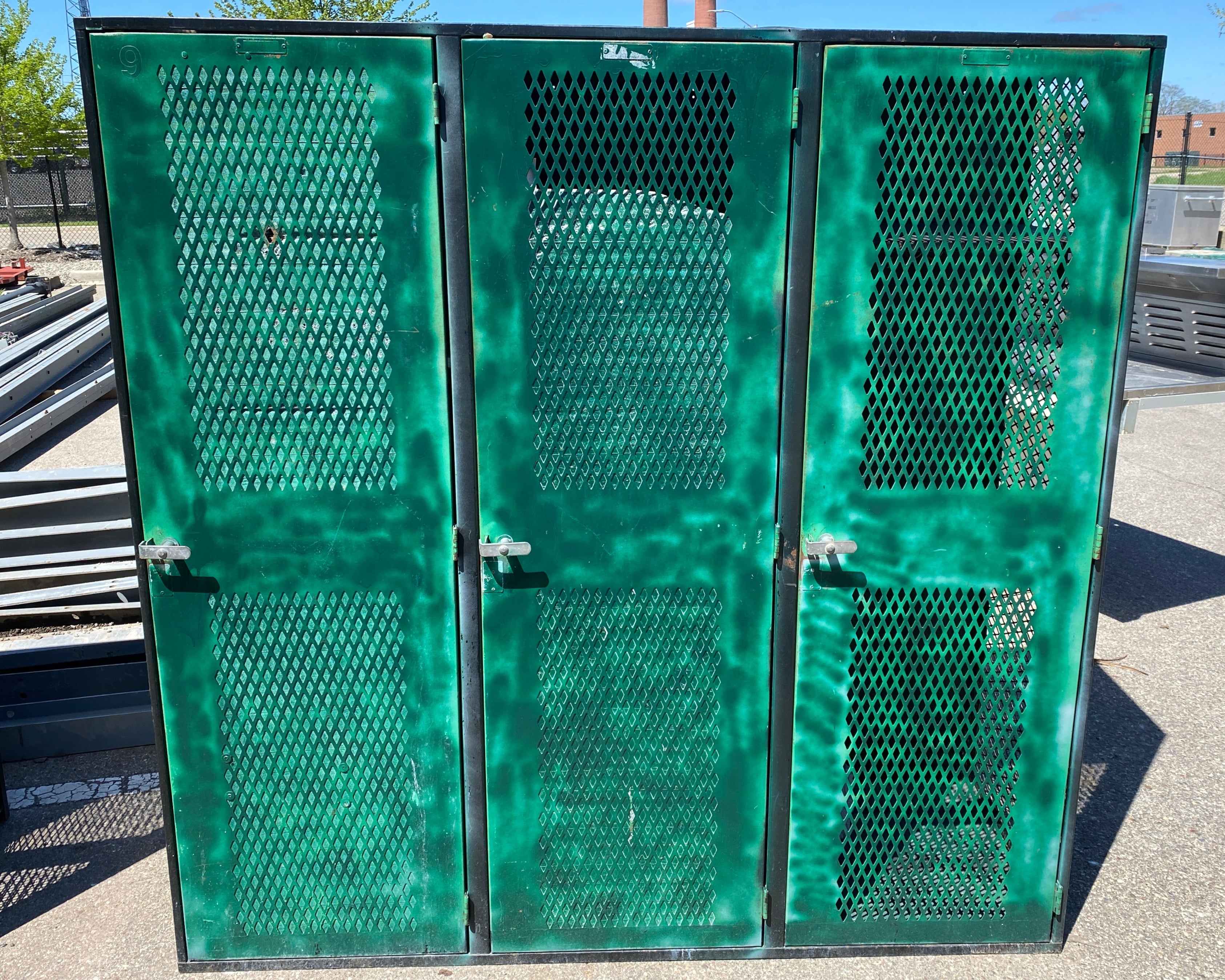 Art Metal Products Group of 3 Metal Lockers