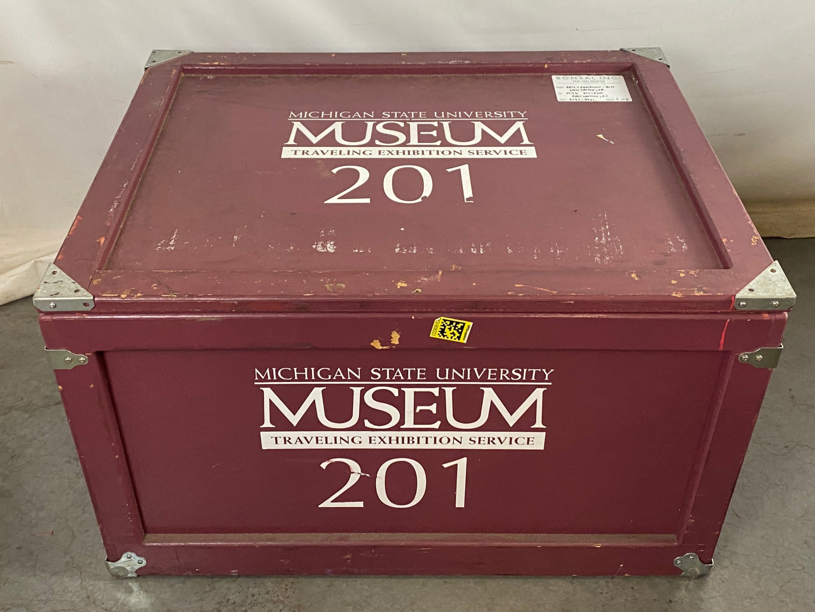 MSU Museum Traveling Exhibits Wooden Crate #201