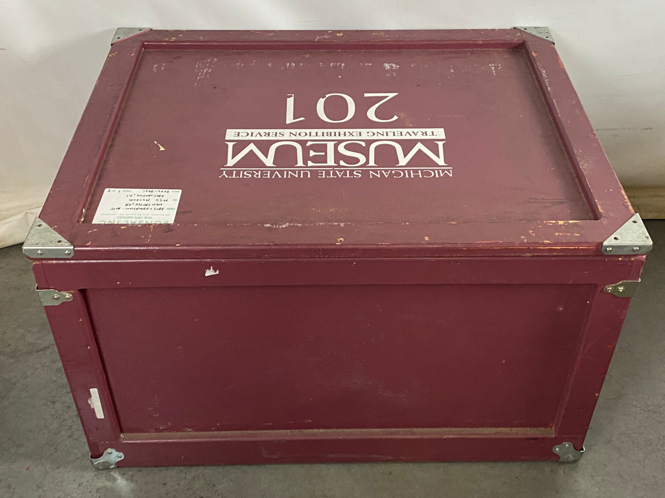MSU Museum Traveling Exhibits Wooden Crate #201